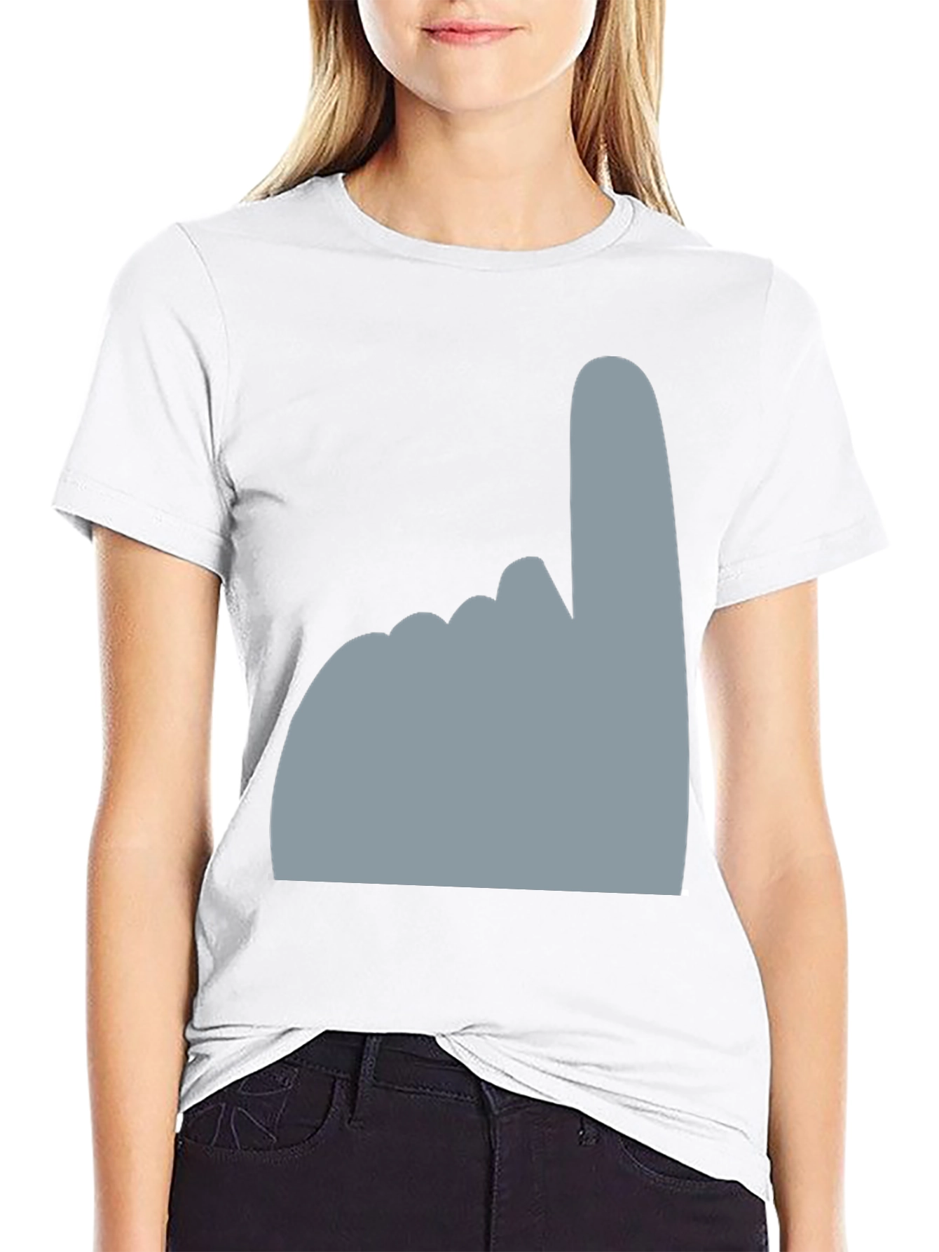Novelty Number One Hand Black T-Shirt