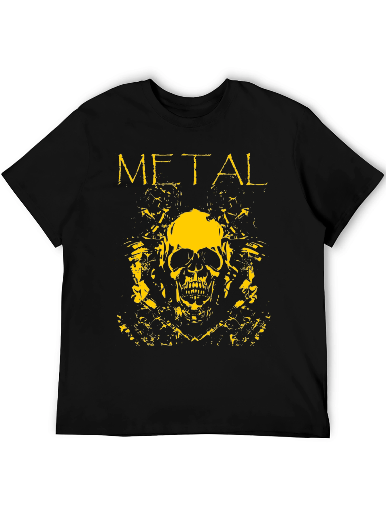 Metal Skull Graphic Tee - Black