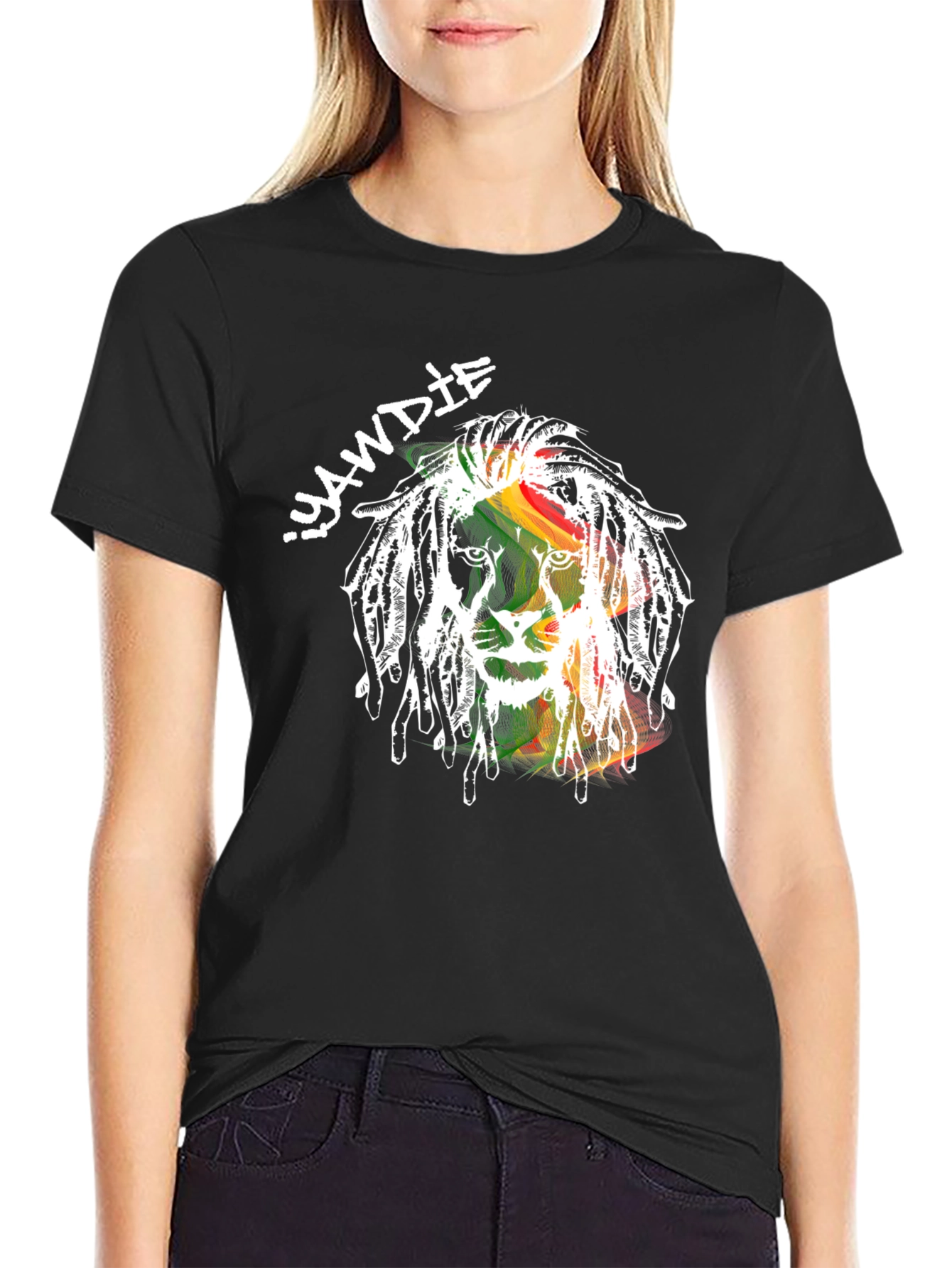 Rasta Lion IYAWDIE Graphic T-Shirt
