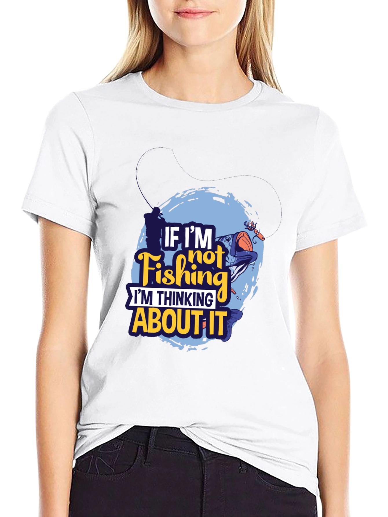 Fishing Graphic T-Shirt - If Im Not Fishing Design