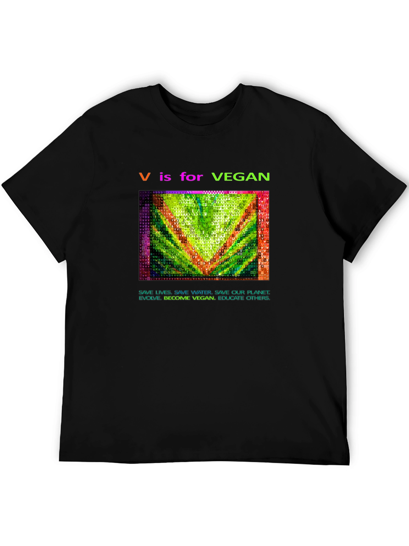 Vegan Graphic Tee - V is for Vegan