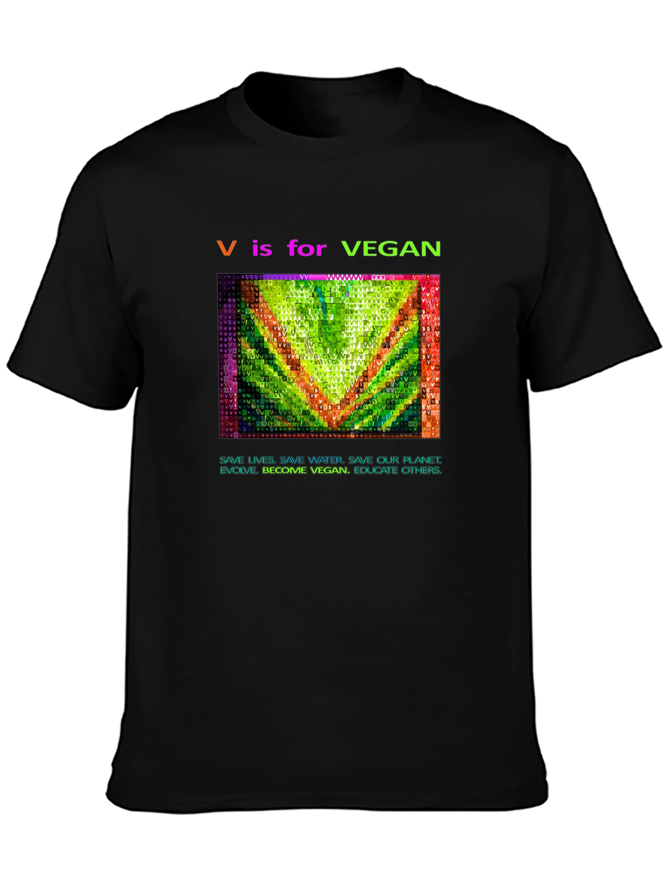 Vegan Graphic Tee - V is for Vegan