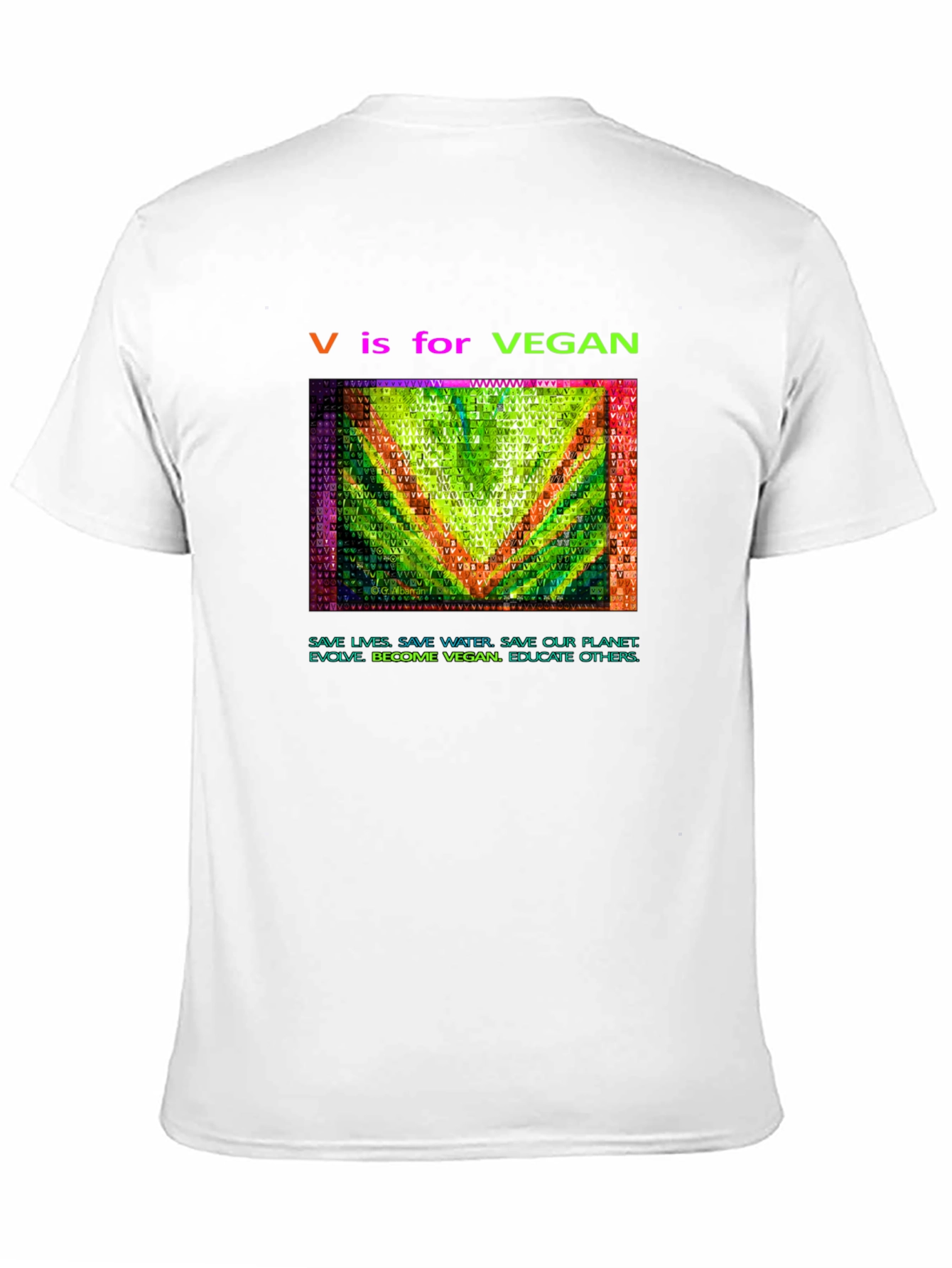 Vegan Graphic Tee - V is for Vegan