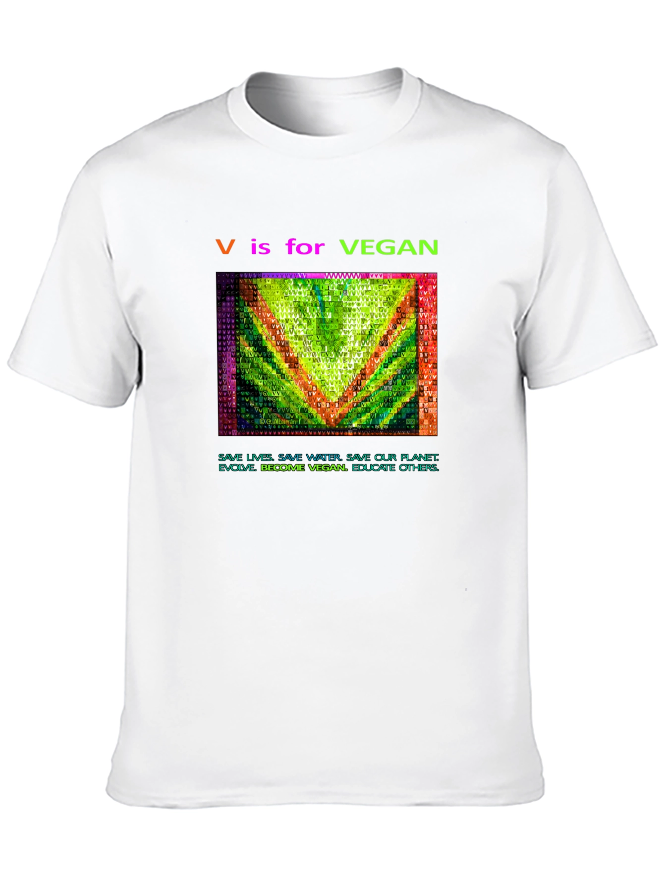 Vegan Graphic Tee - V is for Vegan