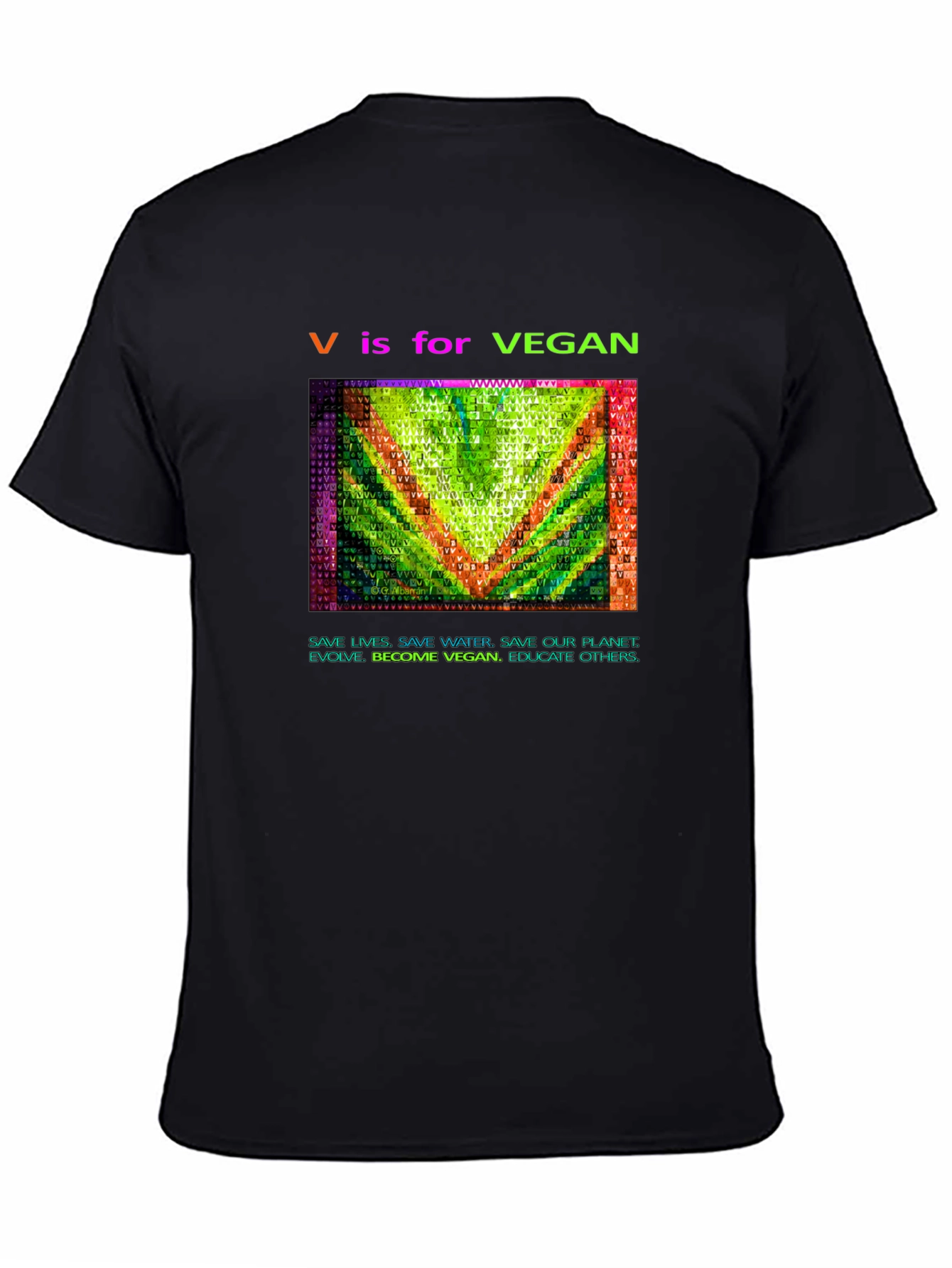 Vegan Graphic Tee - V is for Vegan
