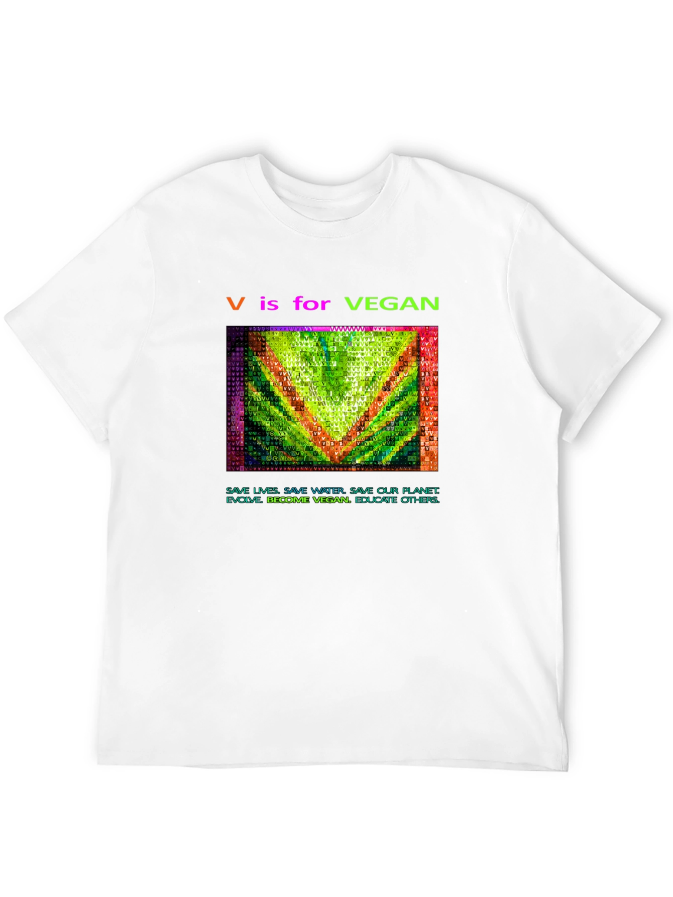 Vegan Graphic Tee - V is for Vegan