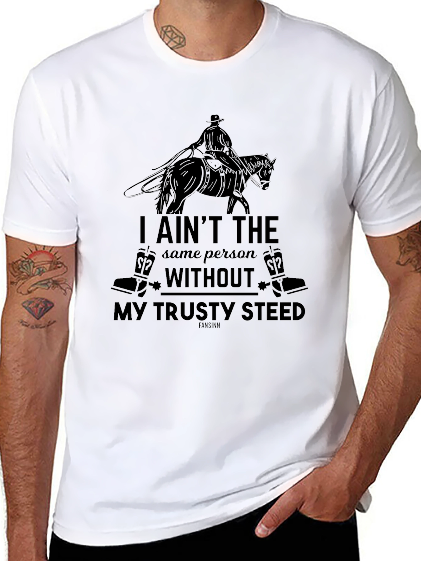 Cowboy & Horse Graphic T-Shirt