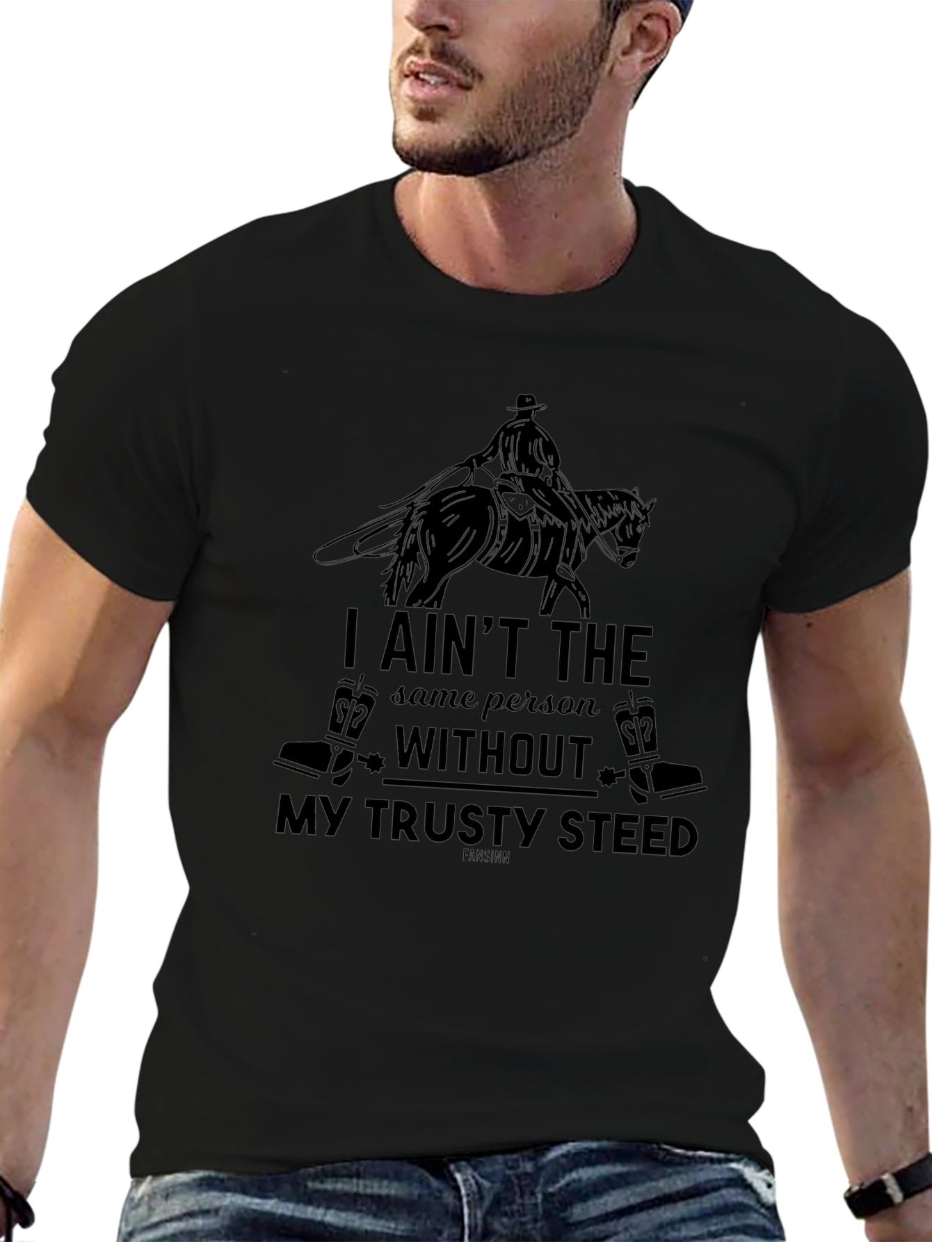 Cowboy & Horse Graphic T-Shirt