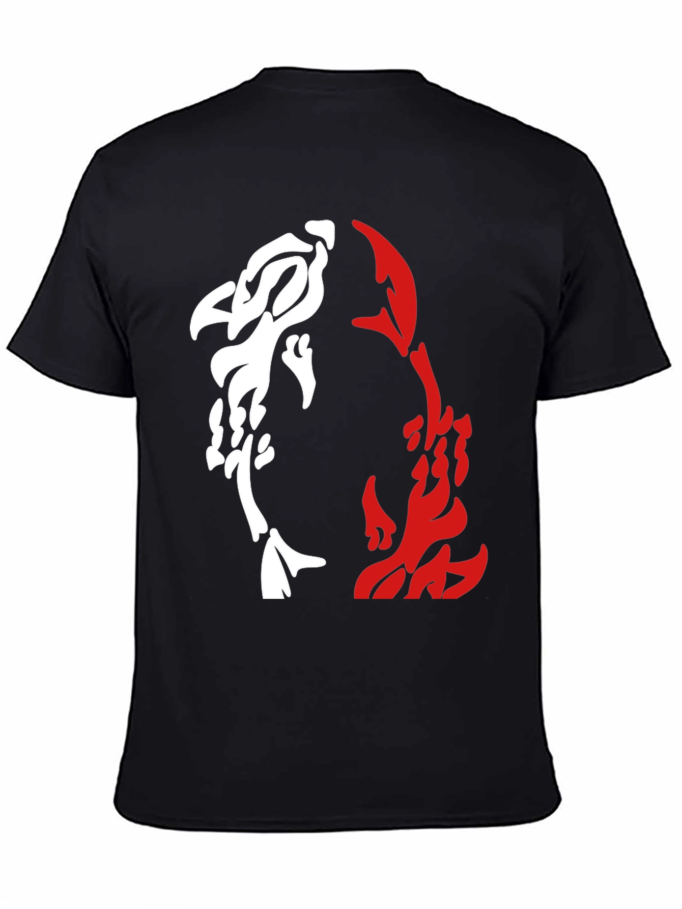 Yin Yang Koi Fish Graphic Tee - Black