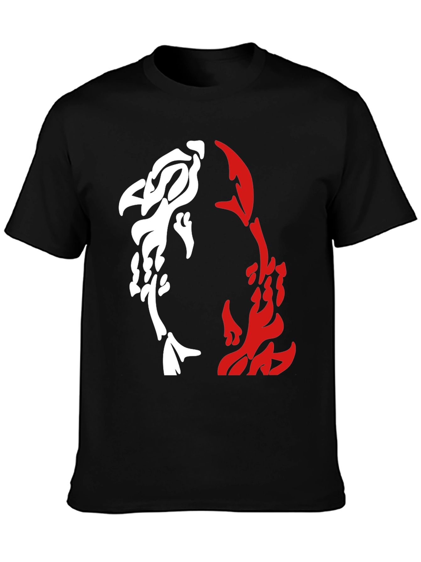 Yin Yang Koi Fish Graphic Tee - Black