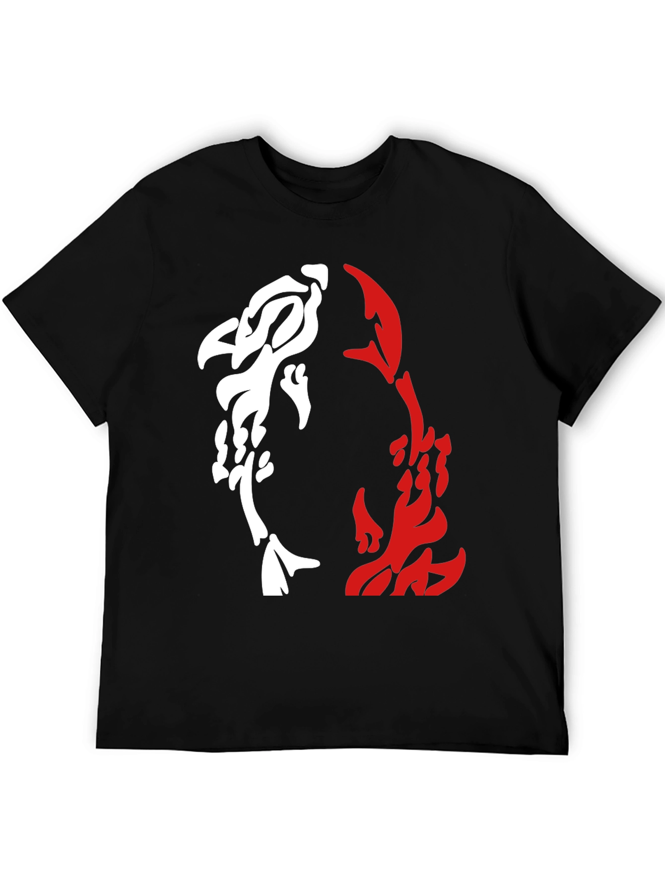 Yin Yang Koi Fish Graphic Tee - Black