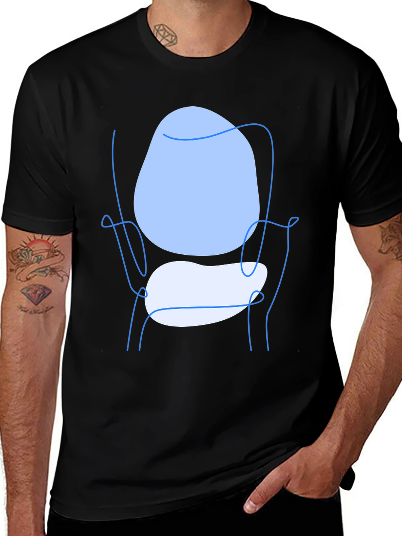 Modern Art Tee - Abstract Chair Design