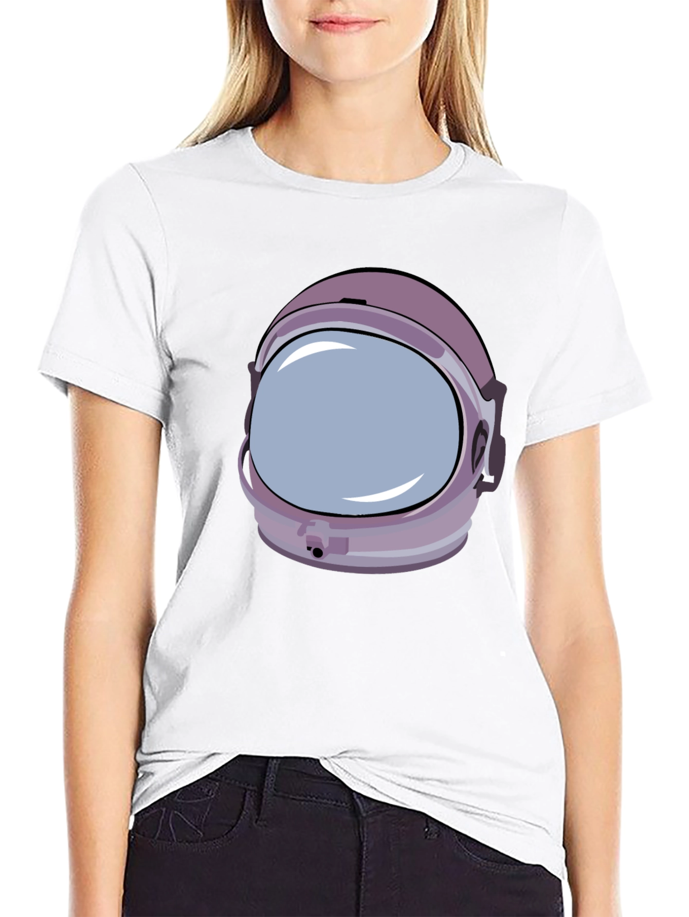 Retro Astronaut Helmet Graphic T-Shirt