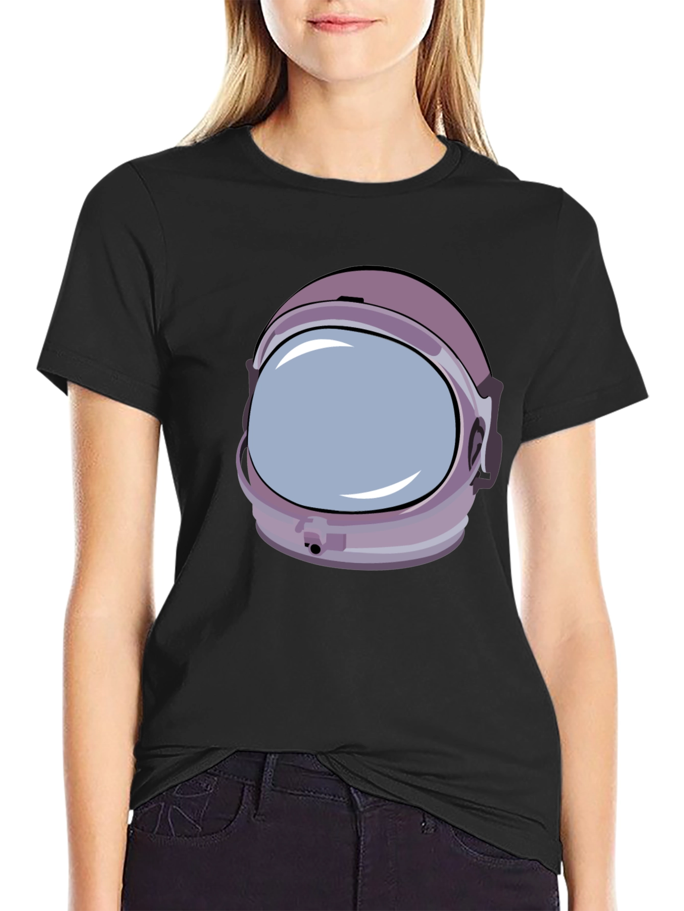 Retro Astronaut Helmet Graphic T-Shirt