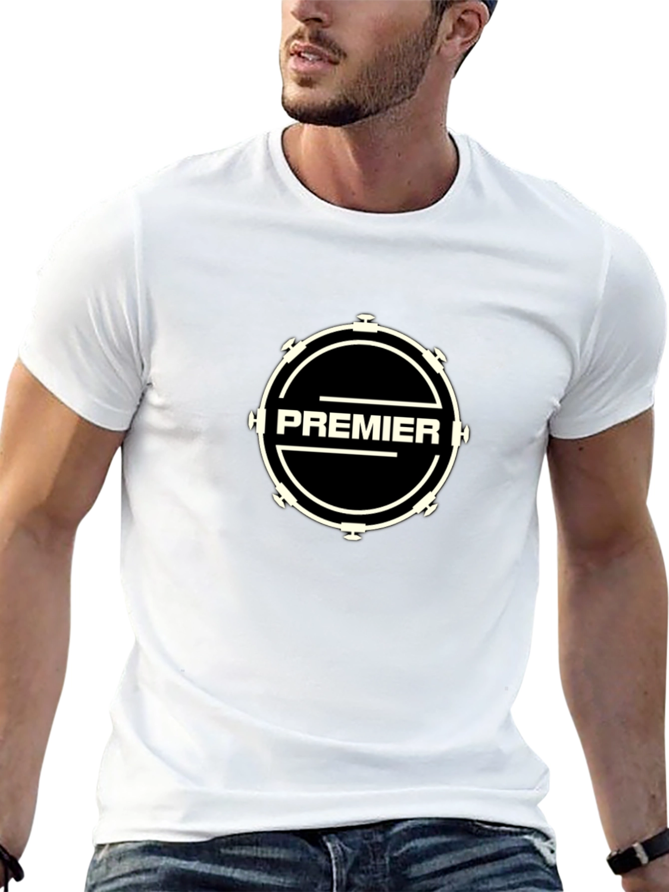 Premier Drum Logo Black T-Shirt - Music Band Tee