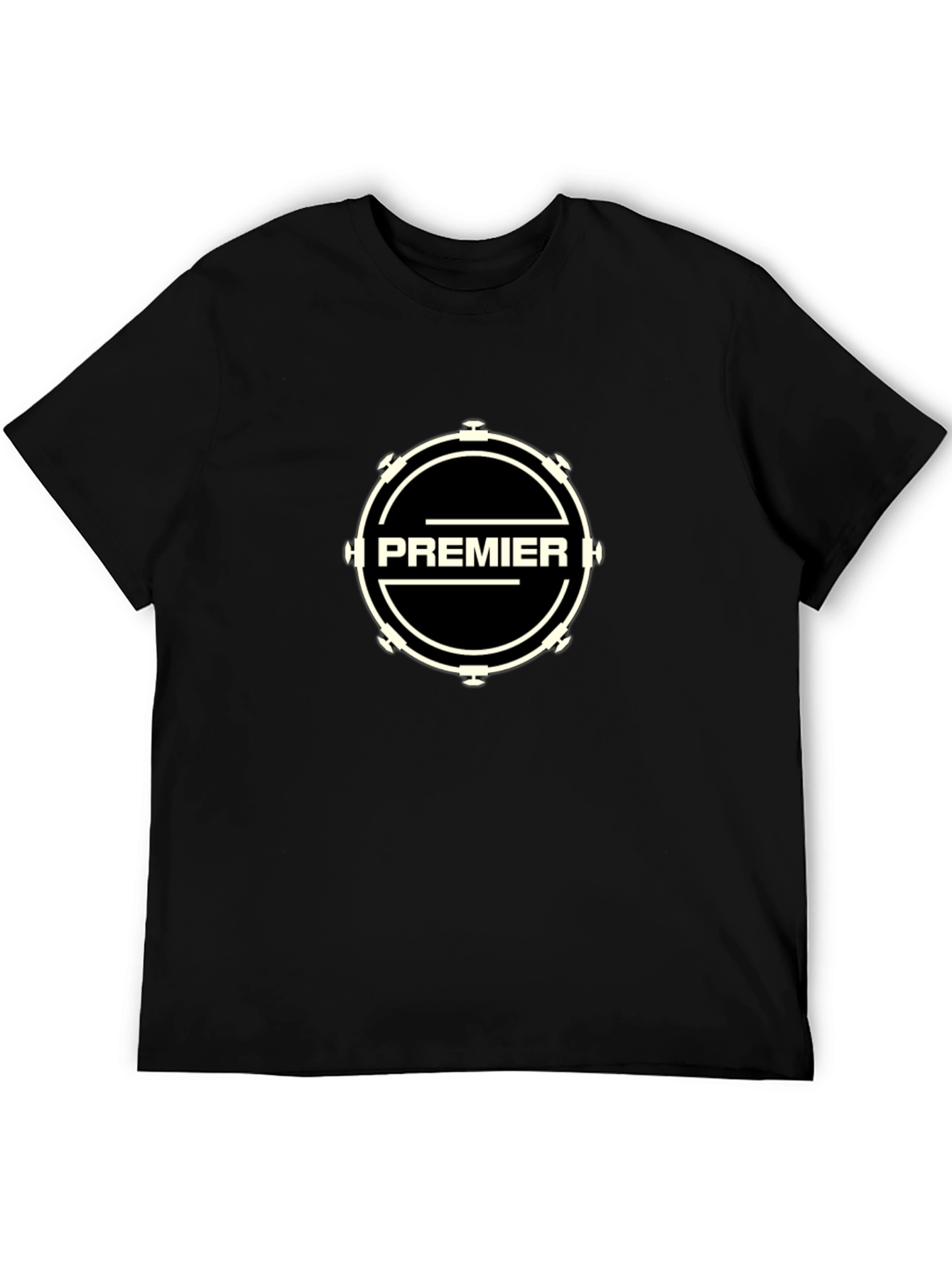 Premier Drum Logo Black T-Shirt - Music Band Tee