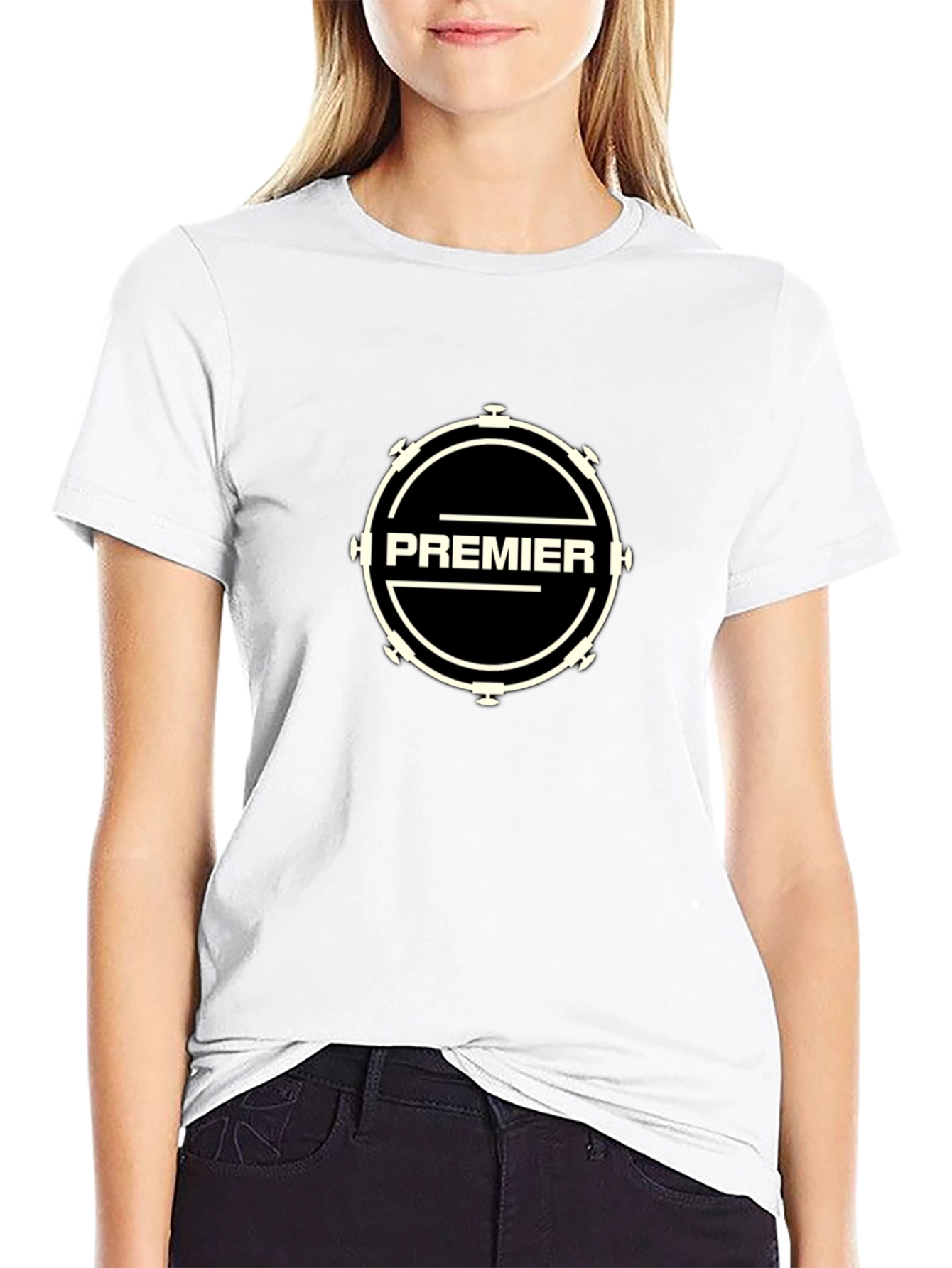 Premier Drum Logo Black T-Shirt - Music Band Tee