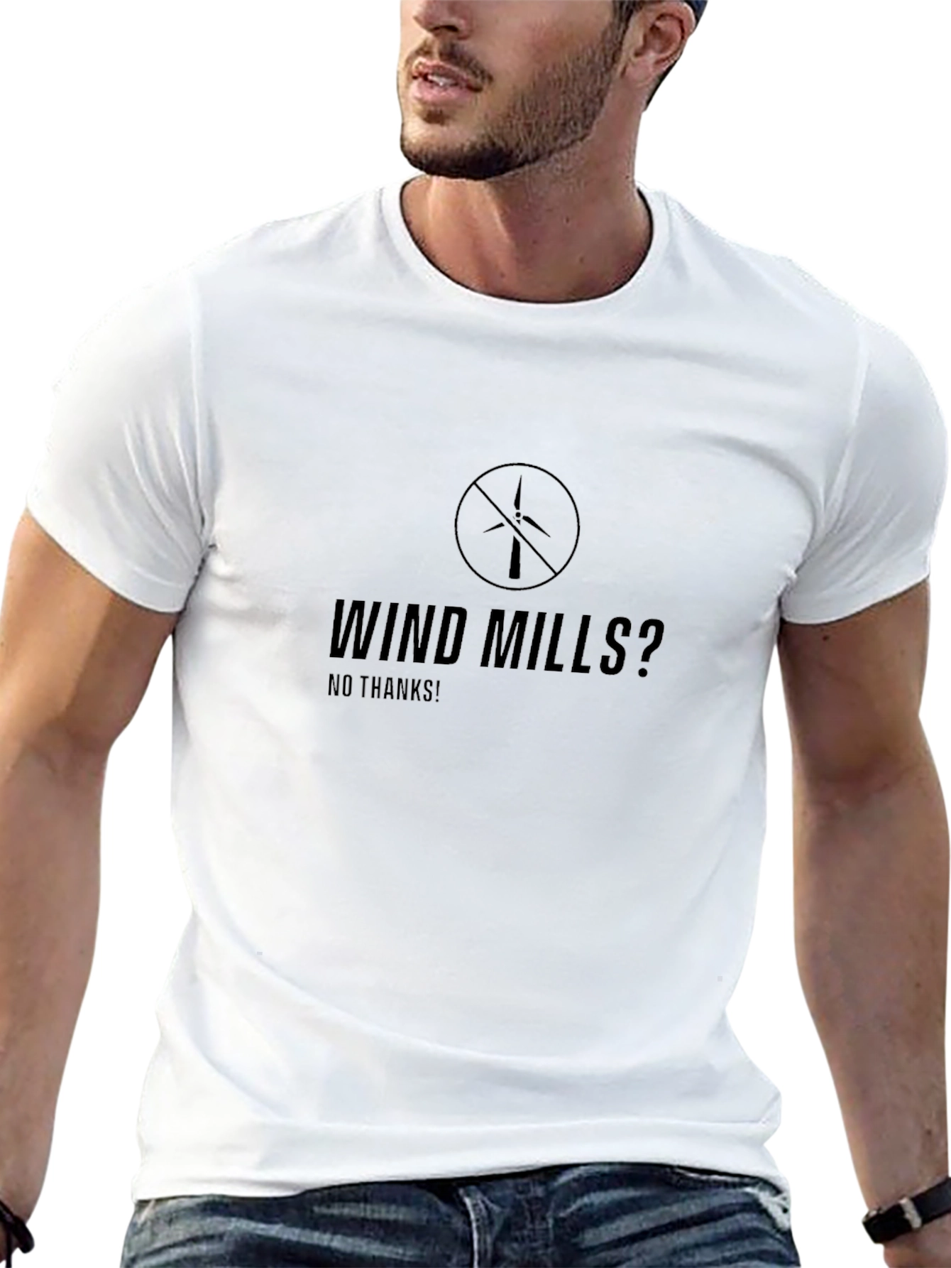 Anti-Windmill Statement T-Shirt - Protest Style