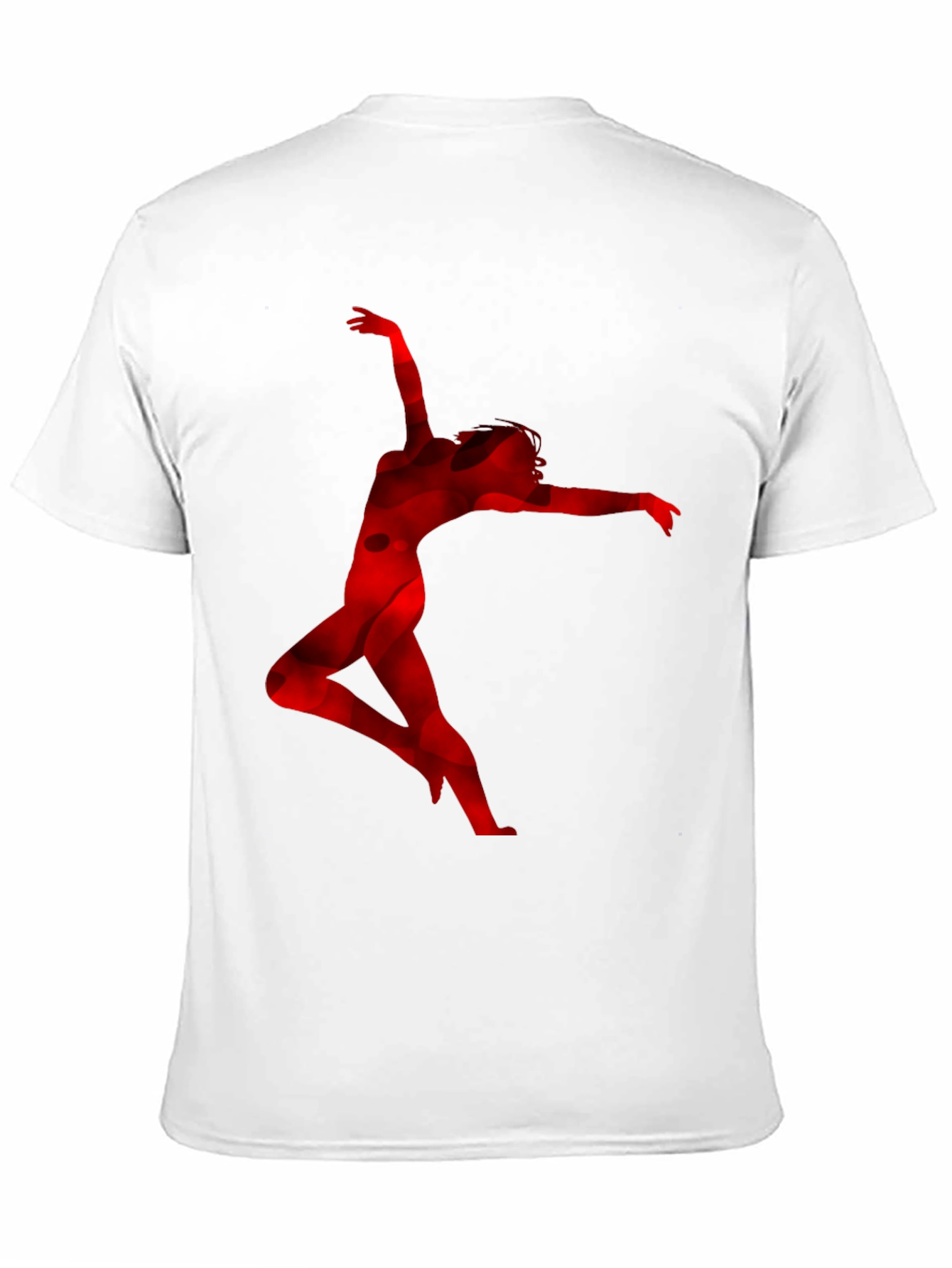 Red Silhouette Dancer Black T-Shirt