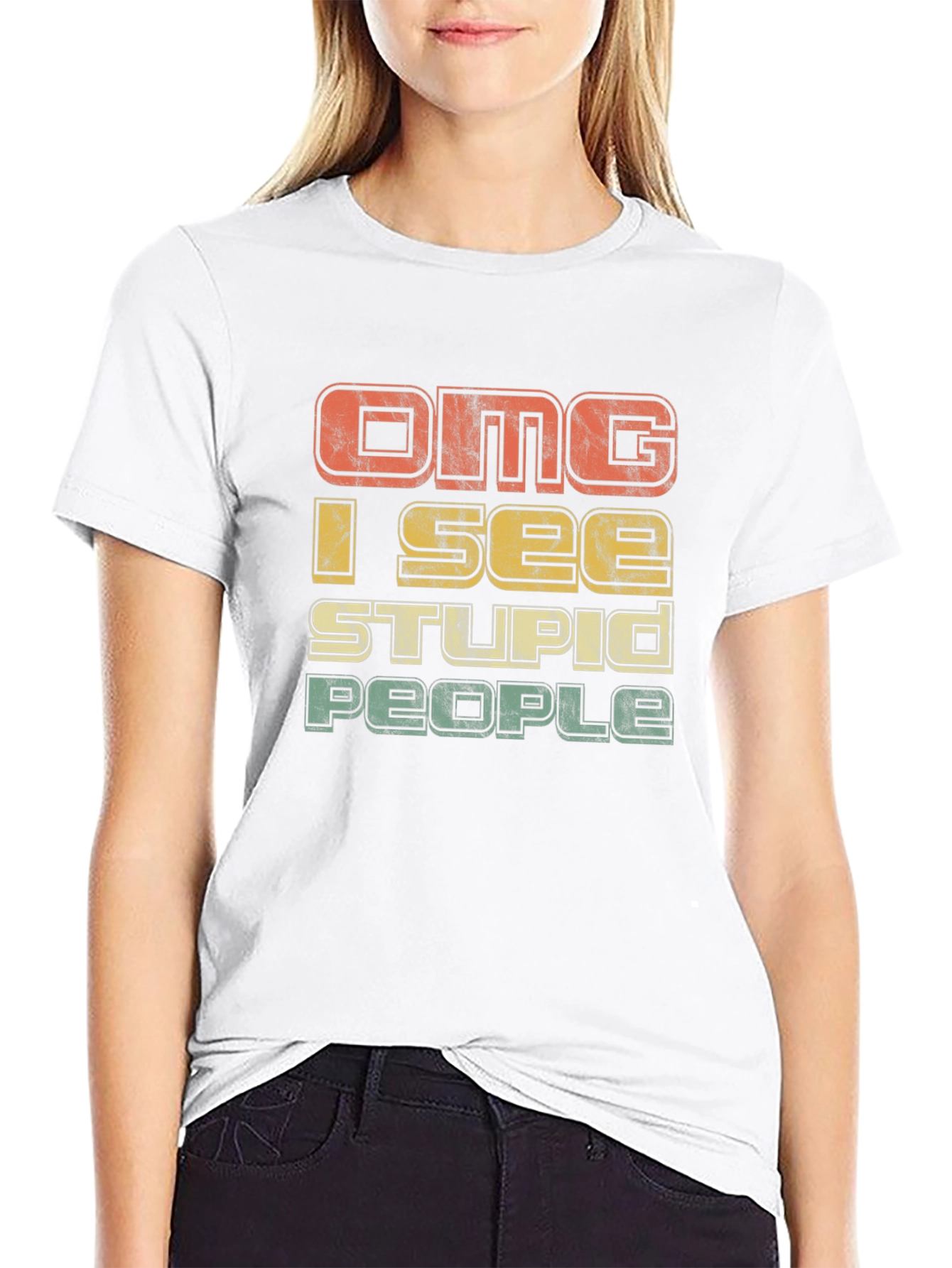 OMG I See Stupid People Graphic T-Shirt