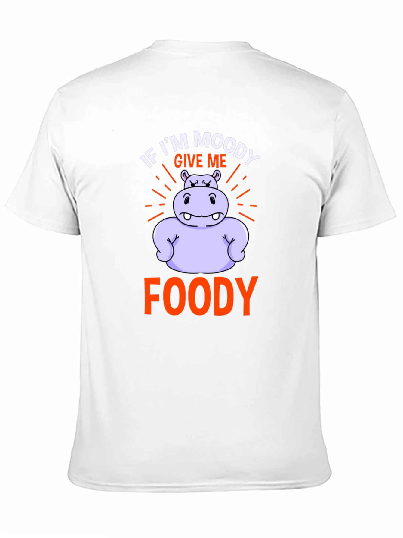 Moody Foody Hippo T-Shirt - Funny Graphic Tee