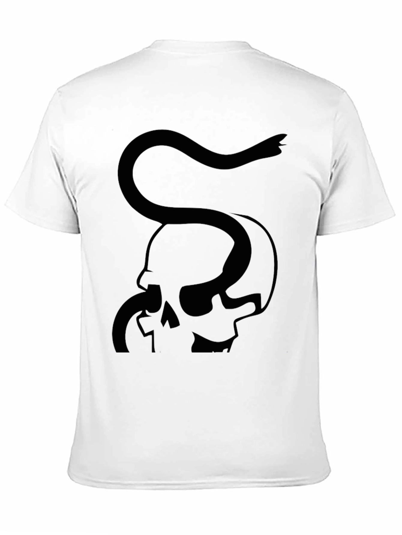 Skull & Snake Graphic Tee - Black
