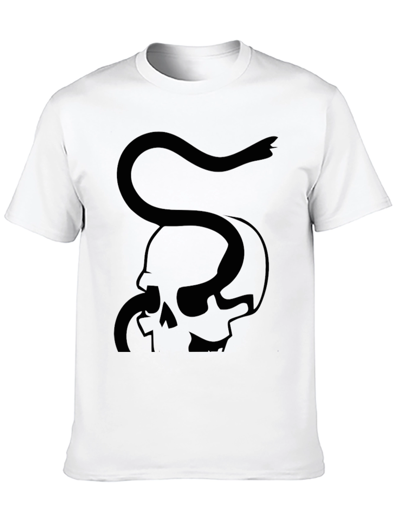 Skull & Snake Graphic Tee - Black