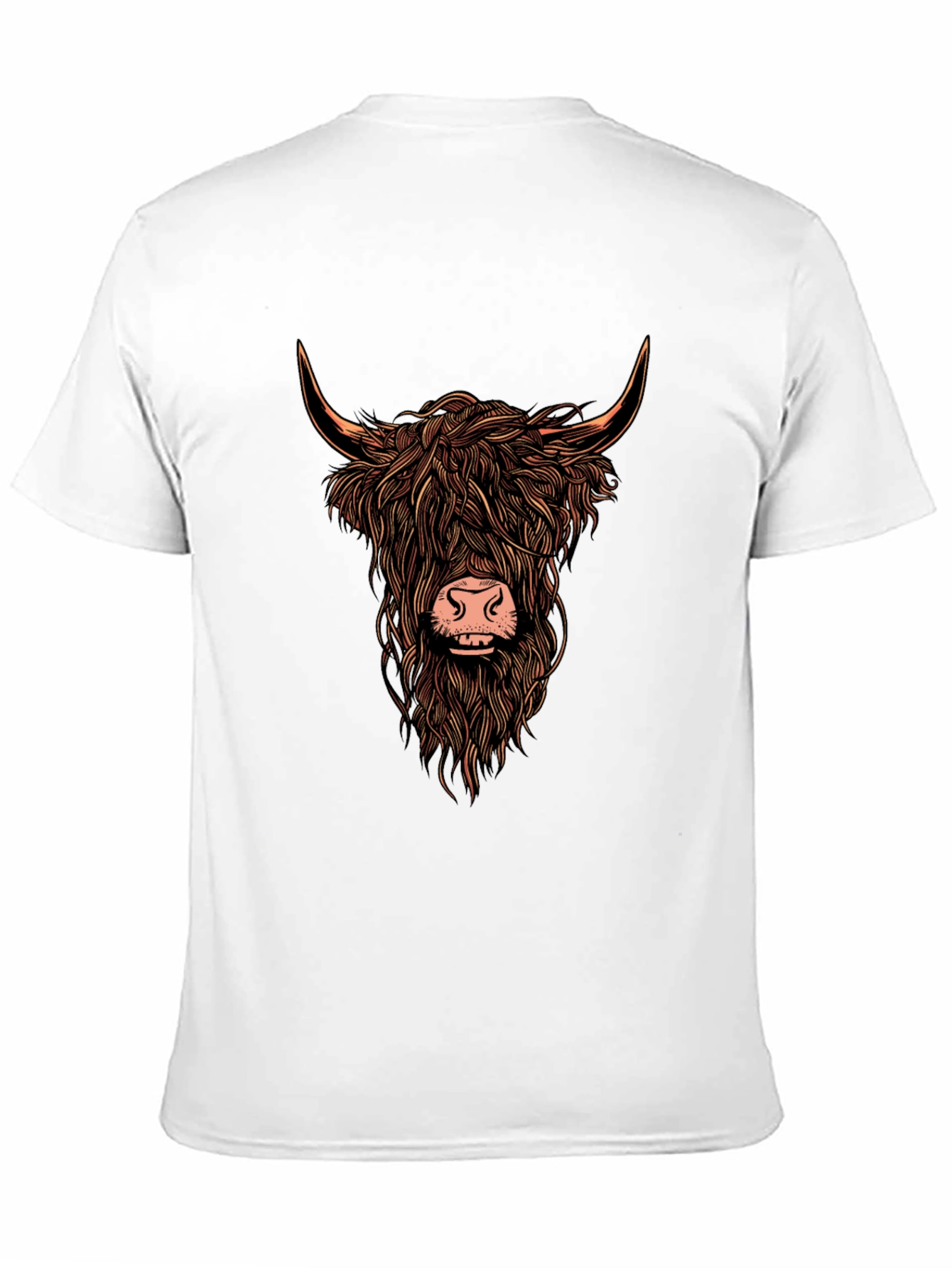 Highland Cow Graphic Print Tee - Trendy Unisex T-Shirt