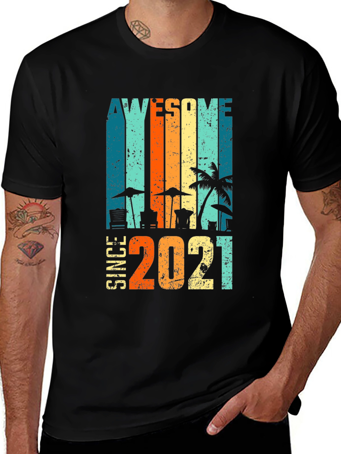 Awesome Since 2021 Beach T-Shirt