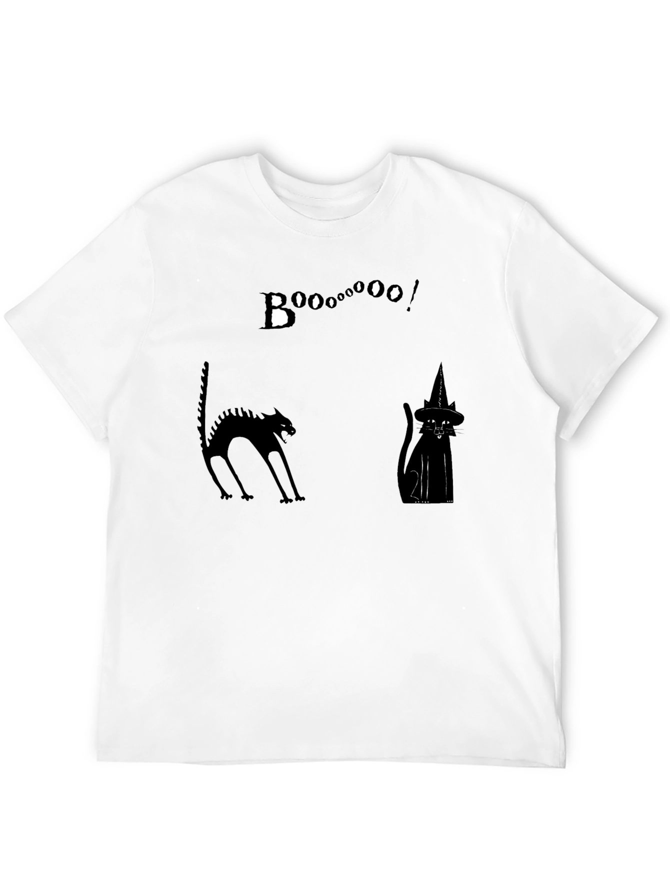 Boo! Black Cat Halloween Graphic Tee