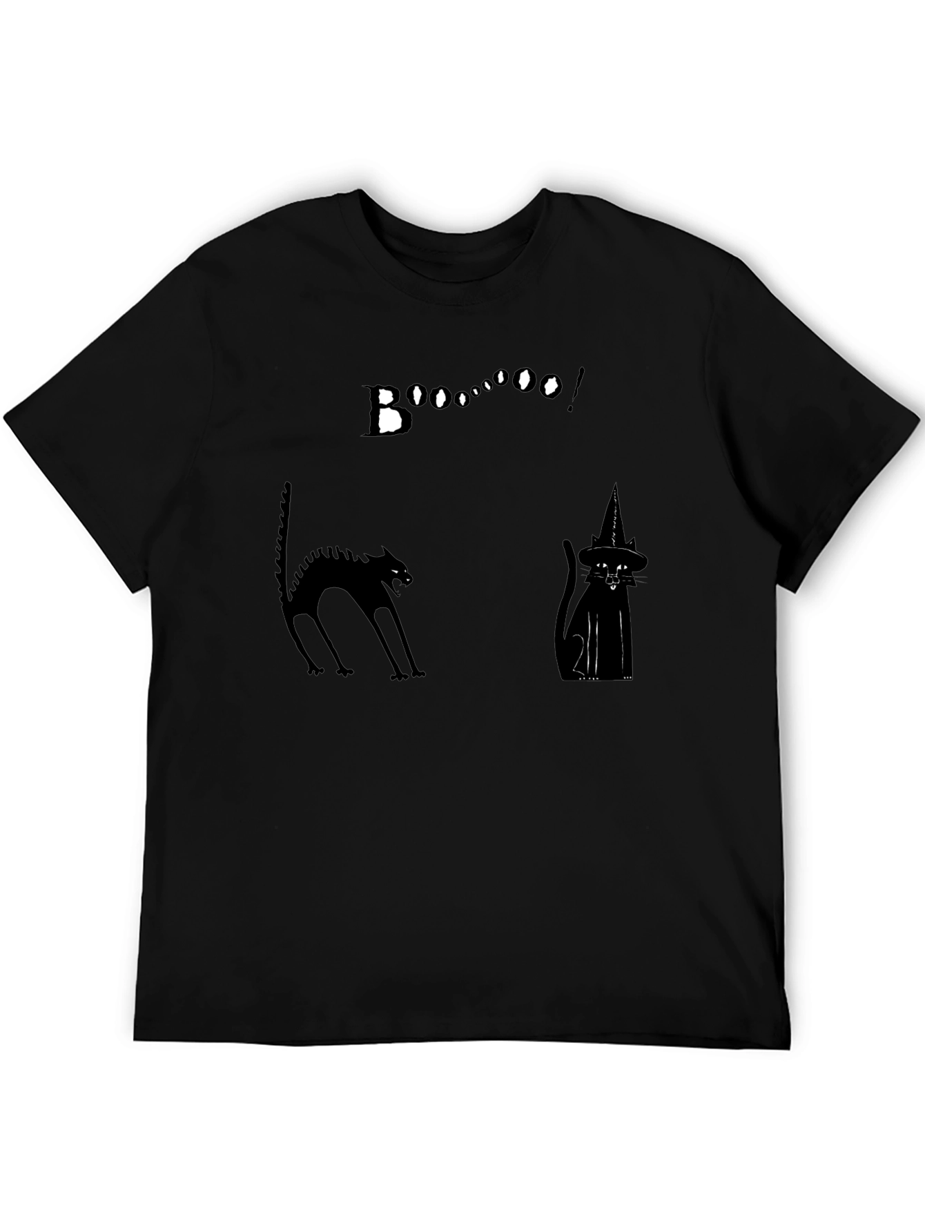 Boo! Black Cat Halloween Graphic Tee