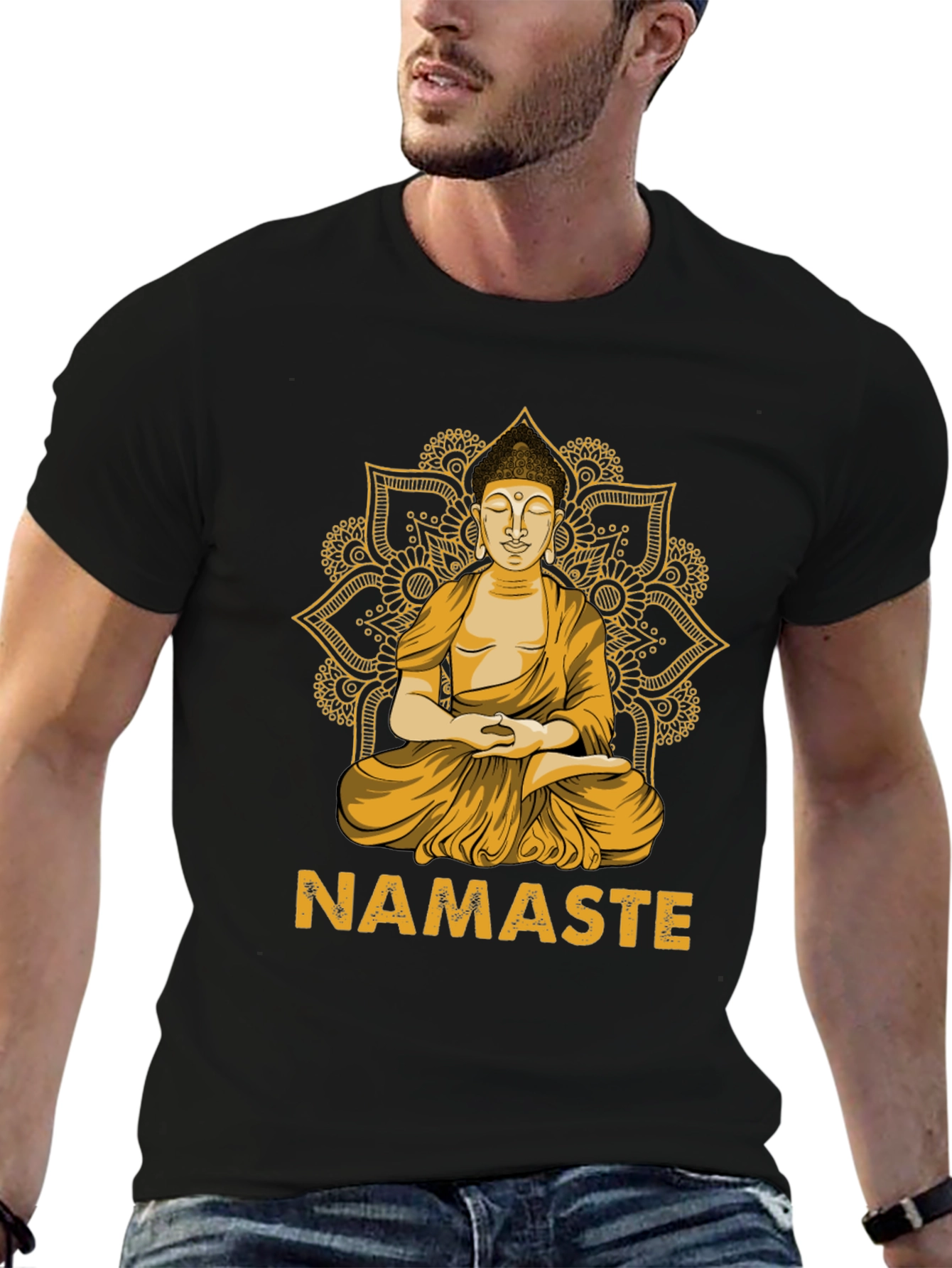 Buddha Namaste Graphic Tee - Spiritual Zen Shirt