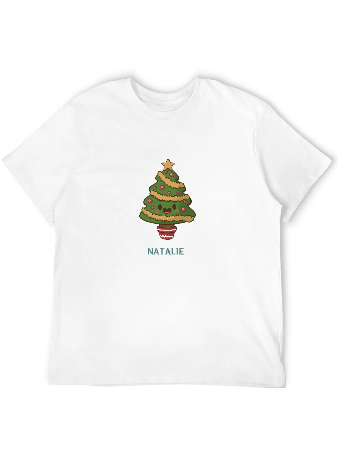 Festive Personalized Christmas Tree T-Shirt