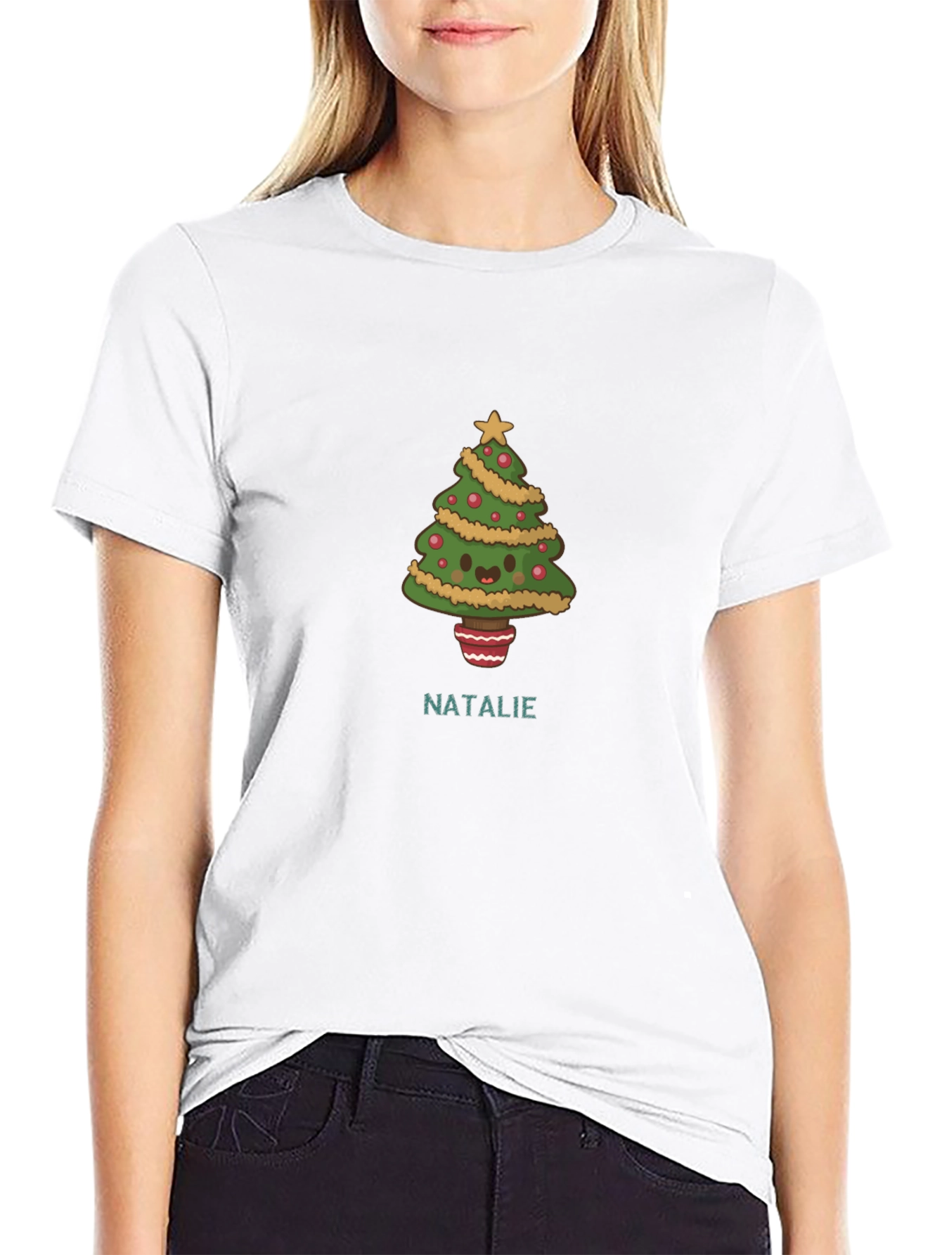 Festive Personalized Christmas Tree T-Shirt