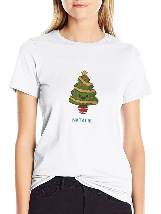 Festive Personalized Christmas Tree T-Shirt