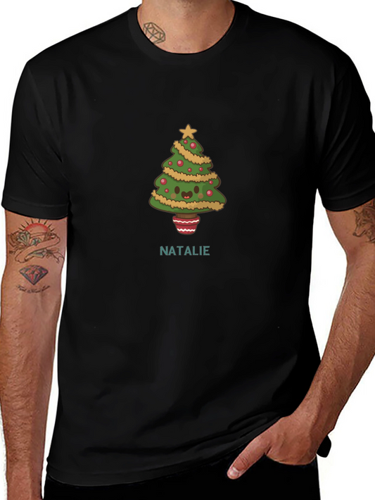 Festive Personalized Christmas Tree T-Shirt