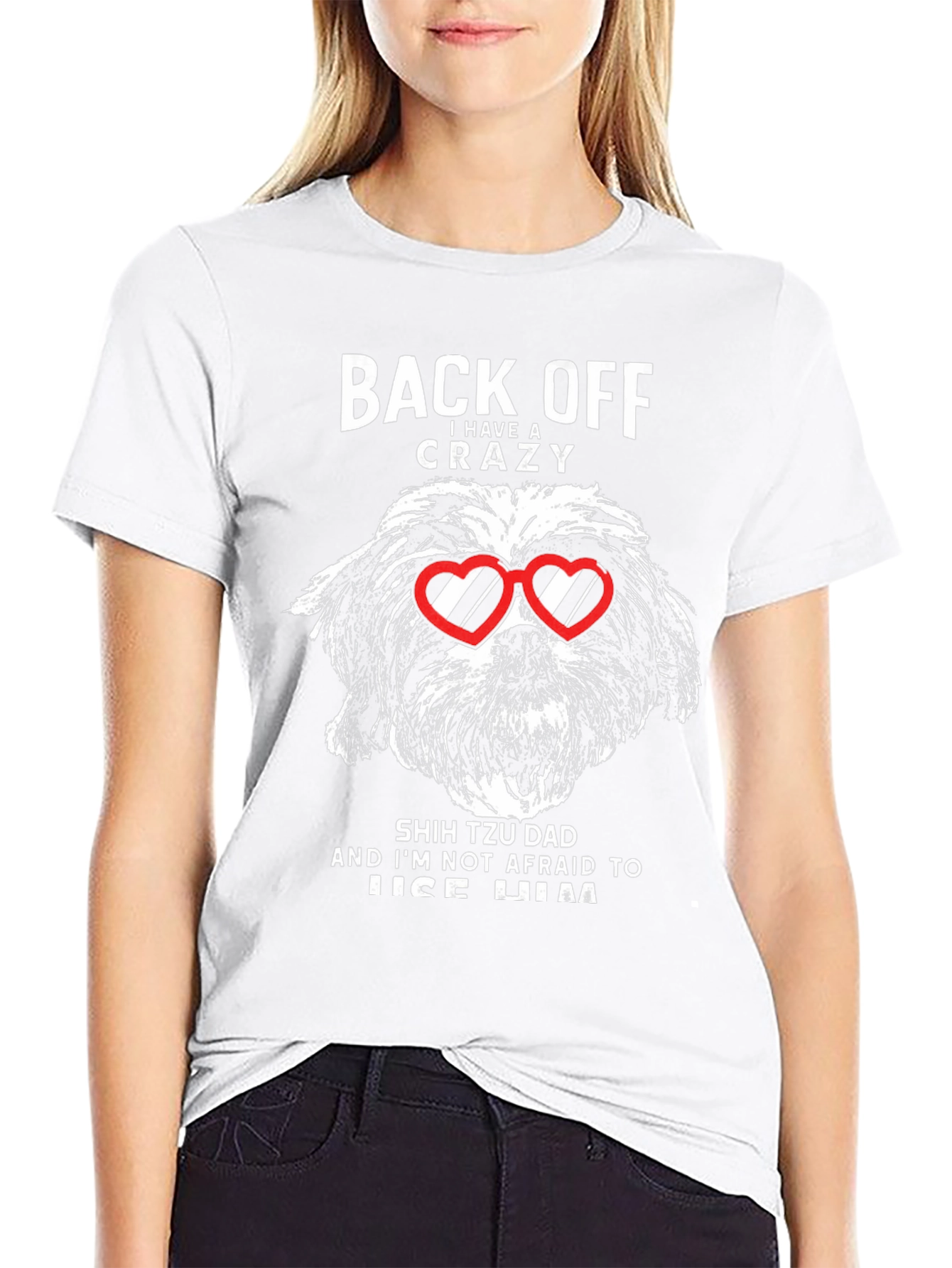 Crazy Shih Tzu Dad Graphic T-Shirt