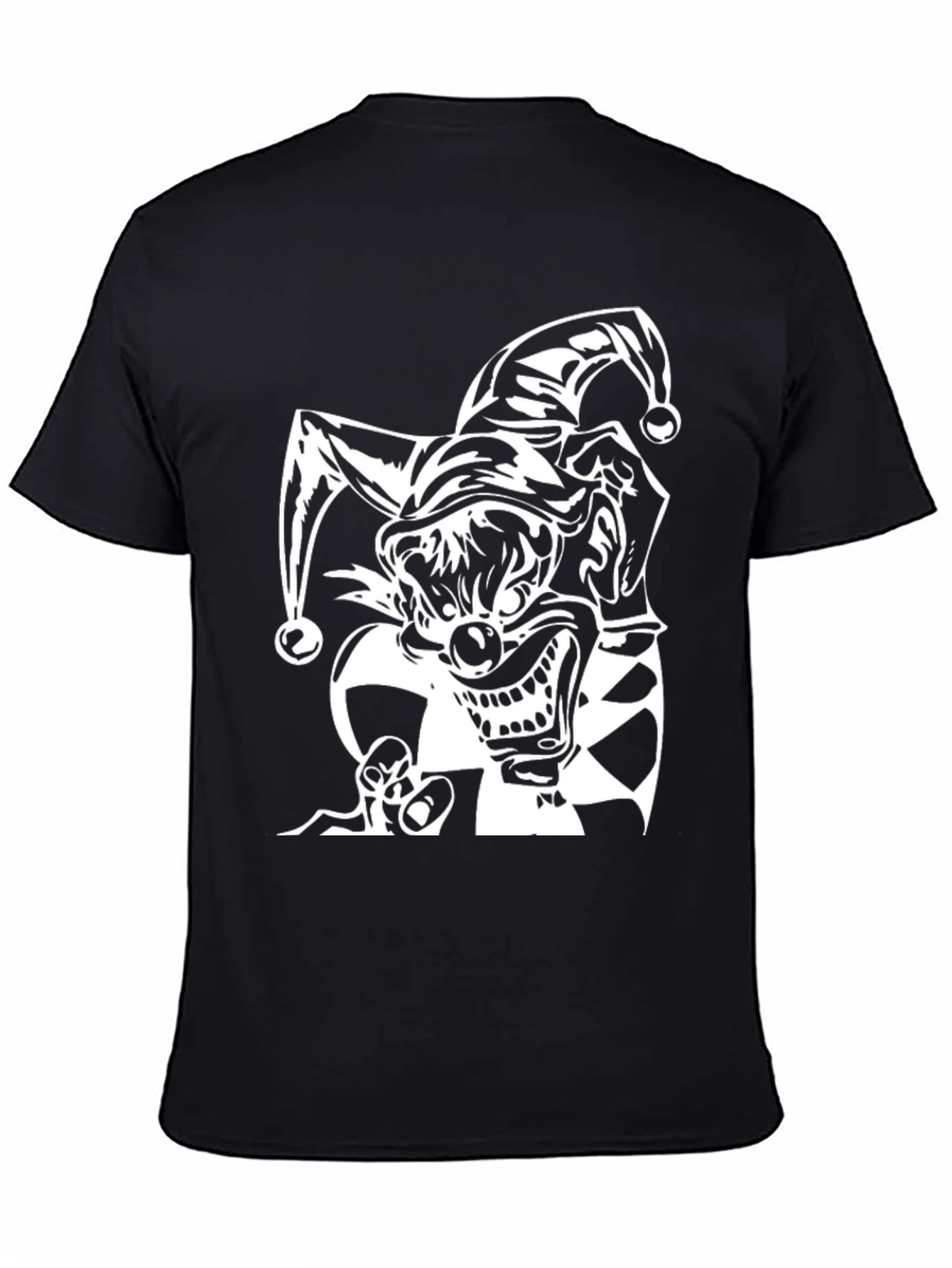 Evil Jester Graphic Tee - Black Cotton Shirt