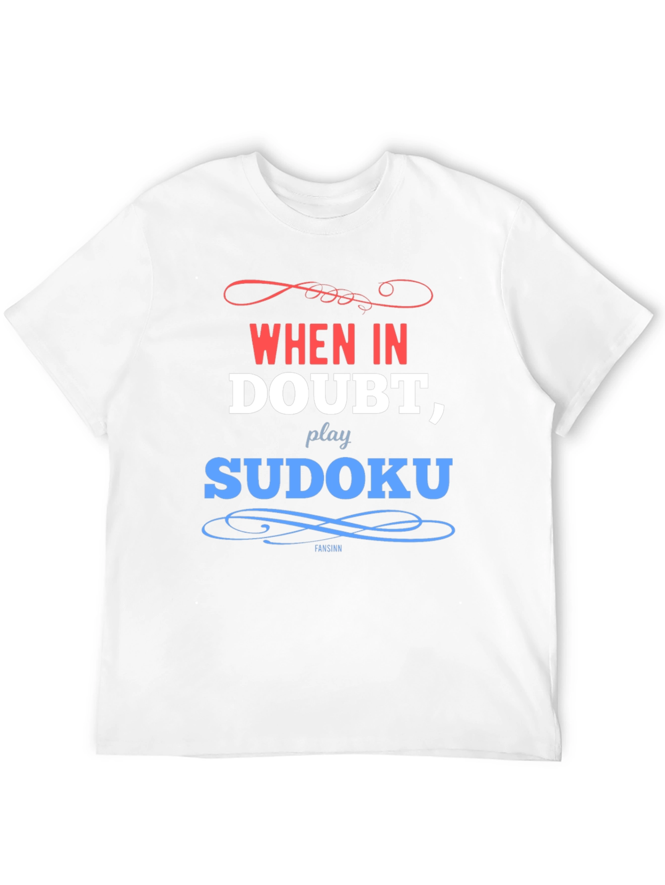 When In Doubt Play Sudoku Black T-Shirt