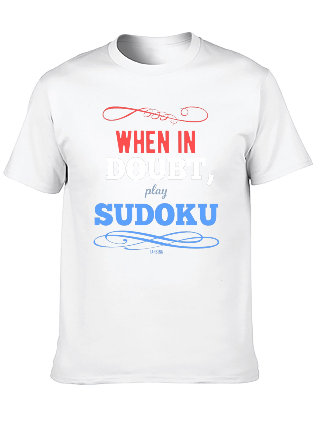When In Doubt Play Sudoku Black T-Shirt