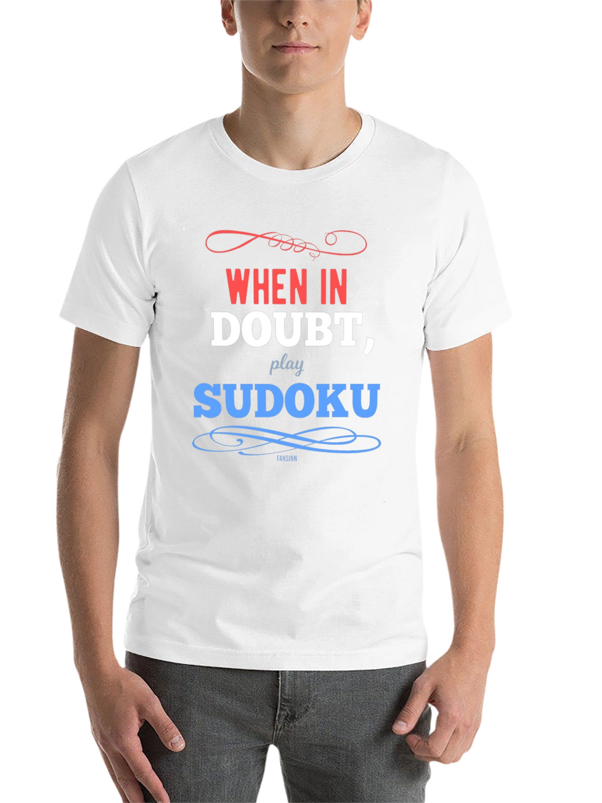 When In Doubt Play Sudoku Black T-Shirt
