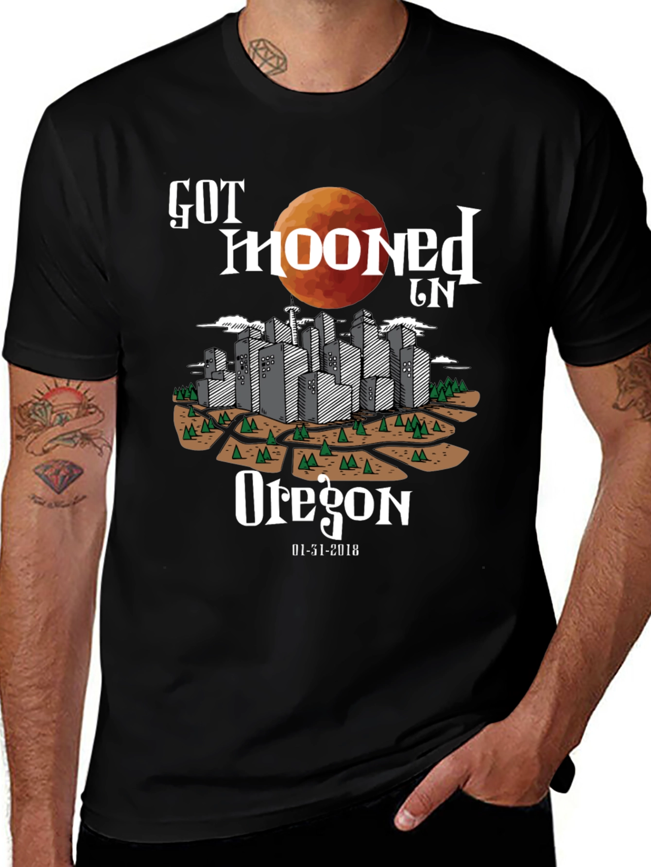 Got Mooned in Oregon Eclipse T-Shirt