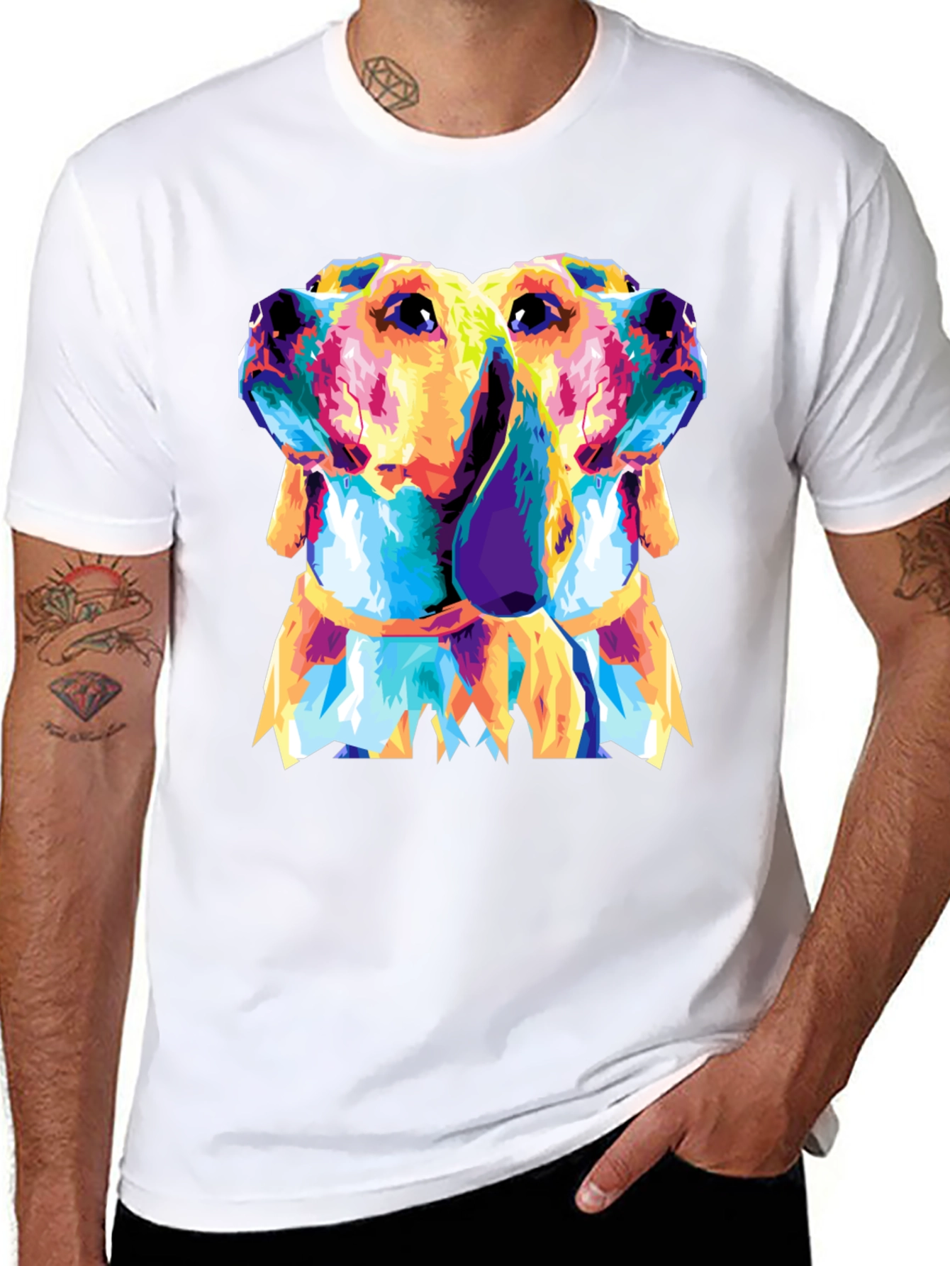 Abstract Dog Pop Art Graphic Tee