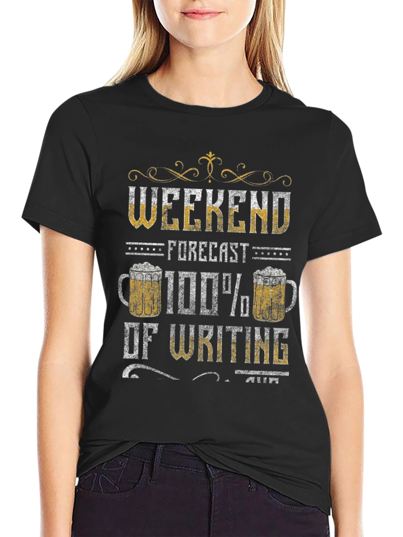 Weekend Forecast Writing Tee