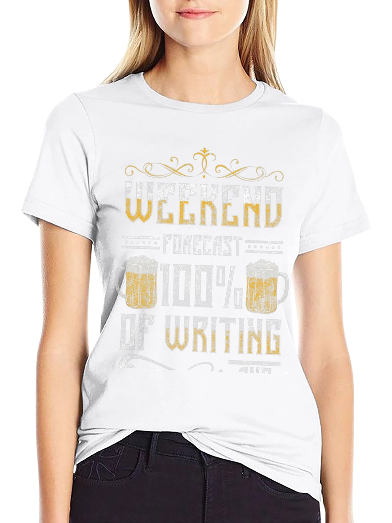 Weekend Forecast Writing Tee