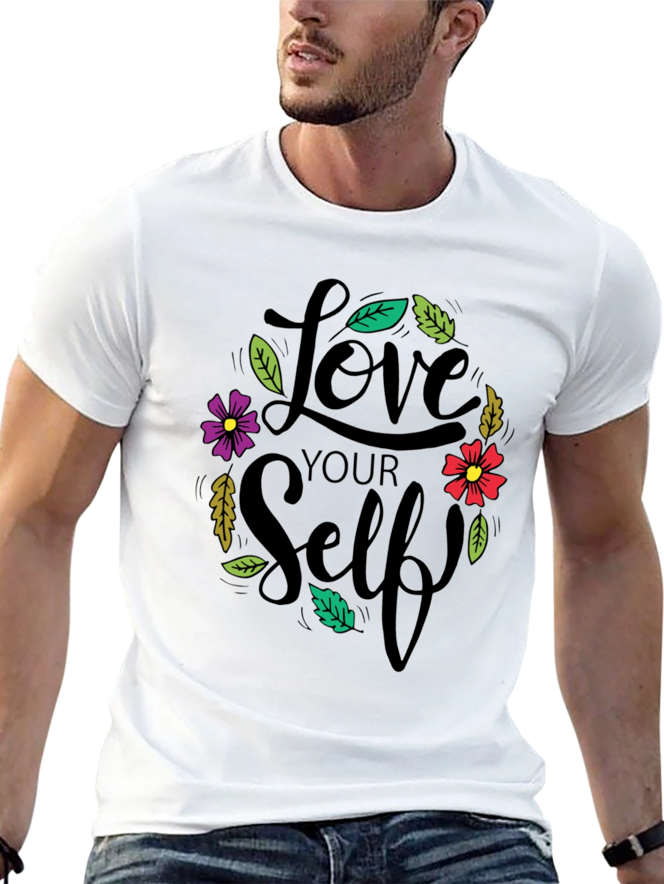 Love Yourself Black Graphic T-Shirt