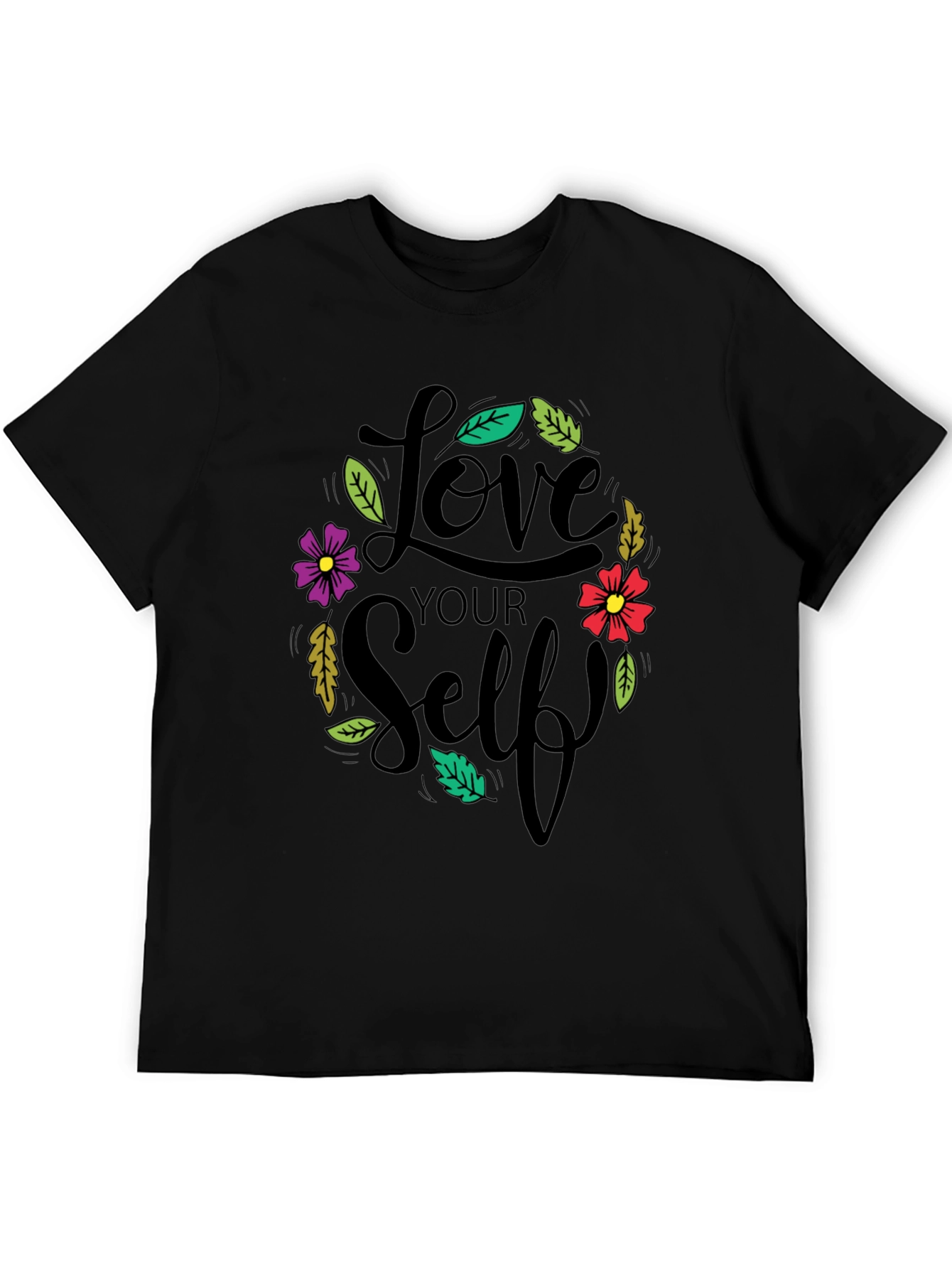 Love Yourself Black Graphic T-Shirt