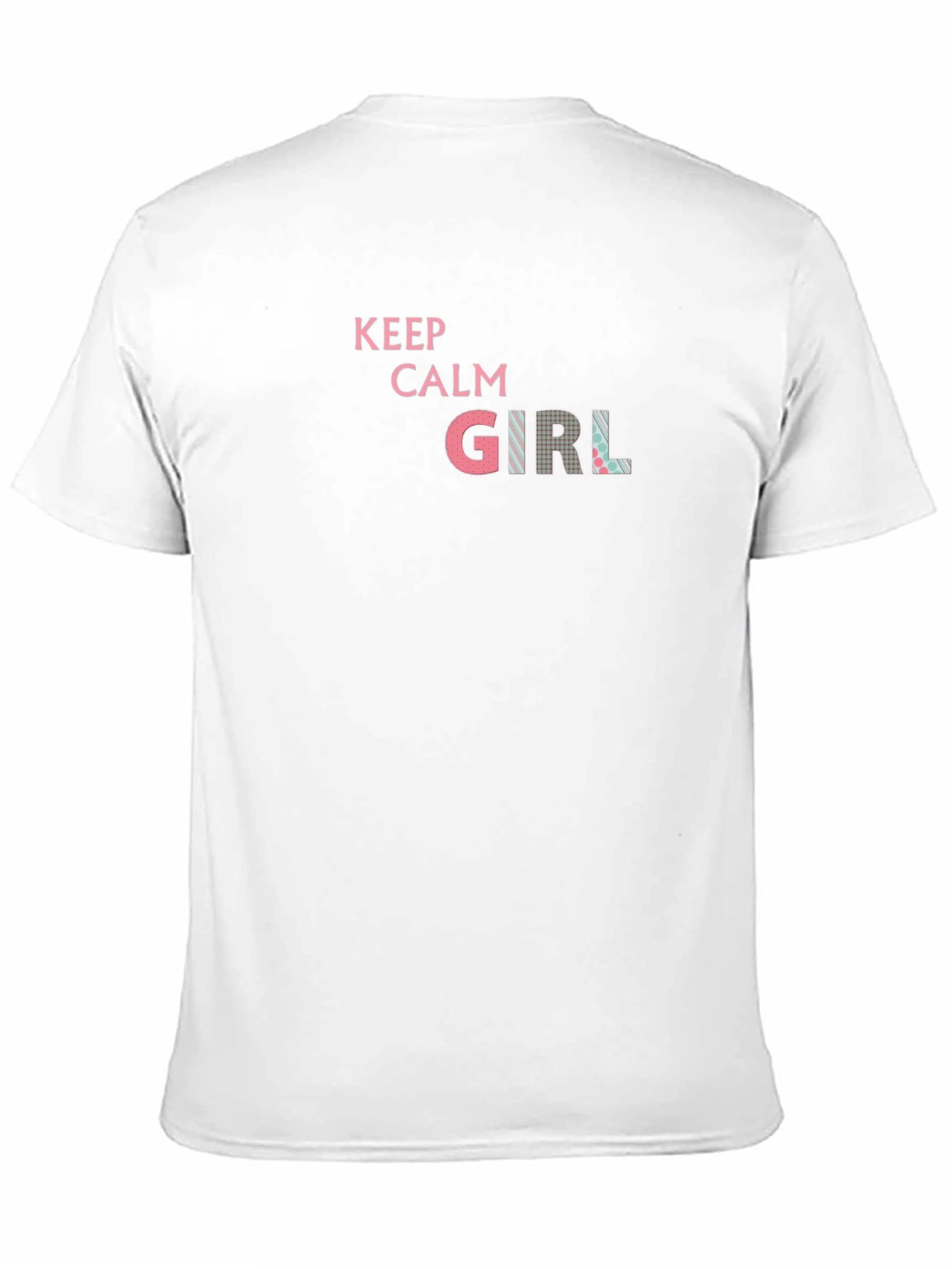Keep Calm Girl Graphic Print Black T-Shirt