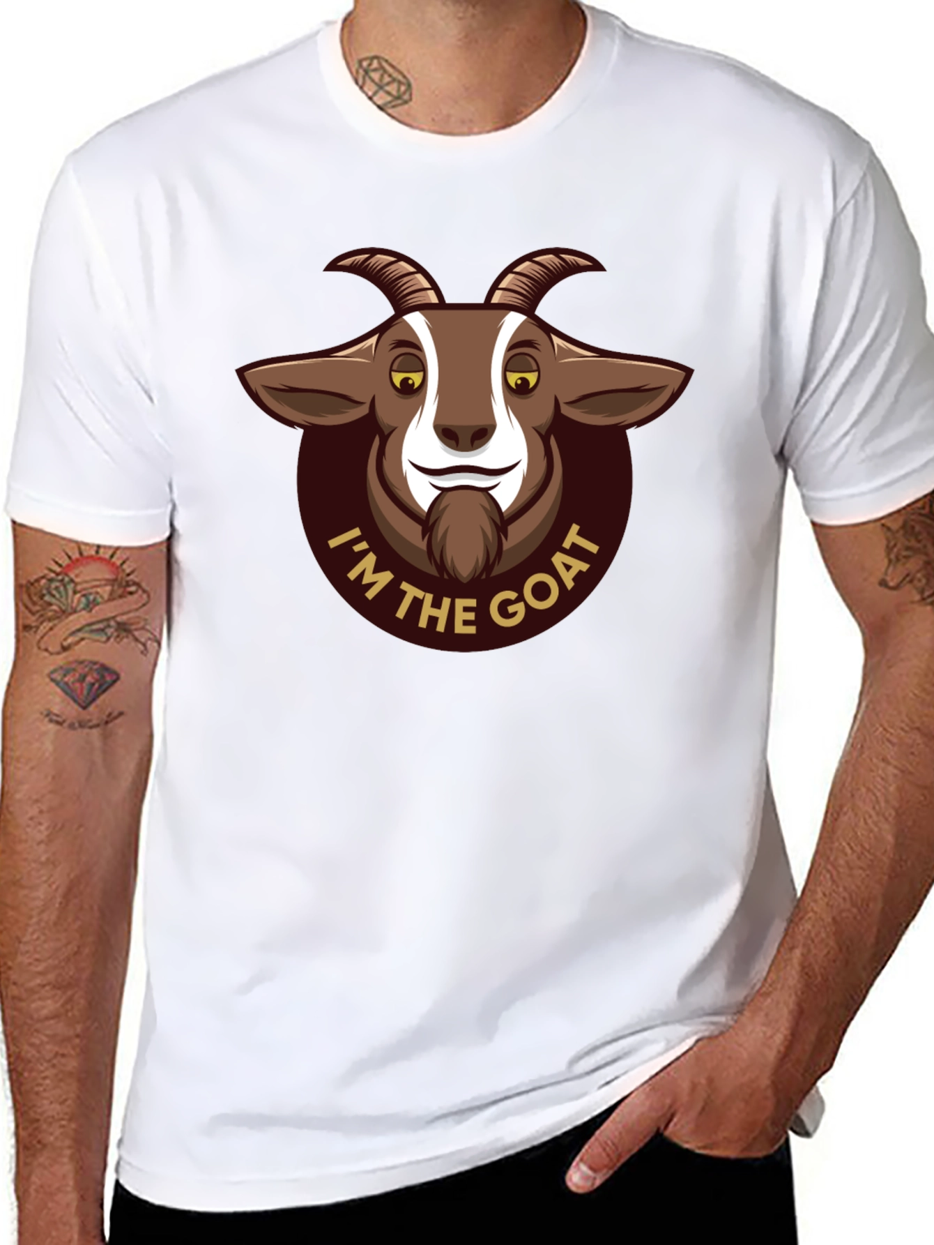 Im The Goat Graphic T-Shirt - Black Cotton Tee