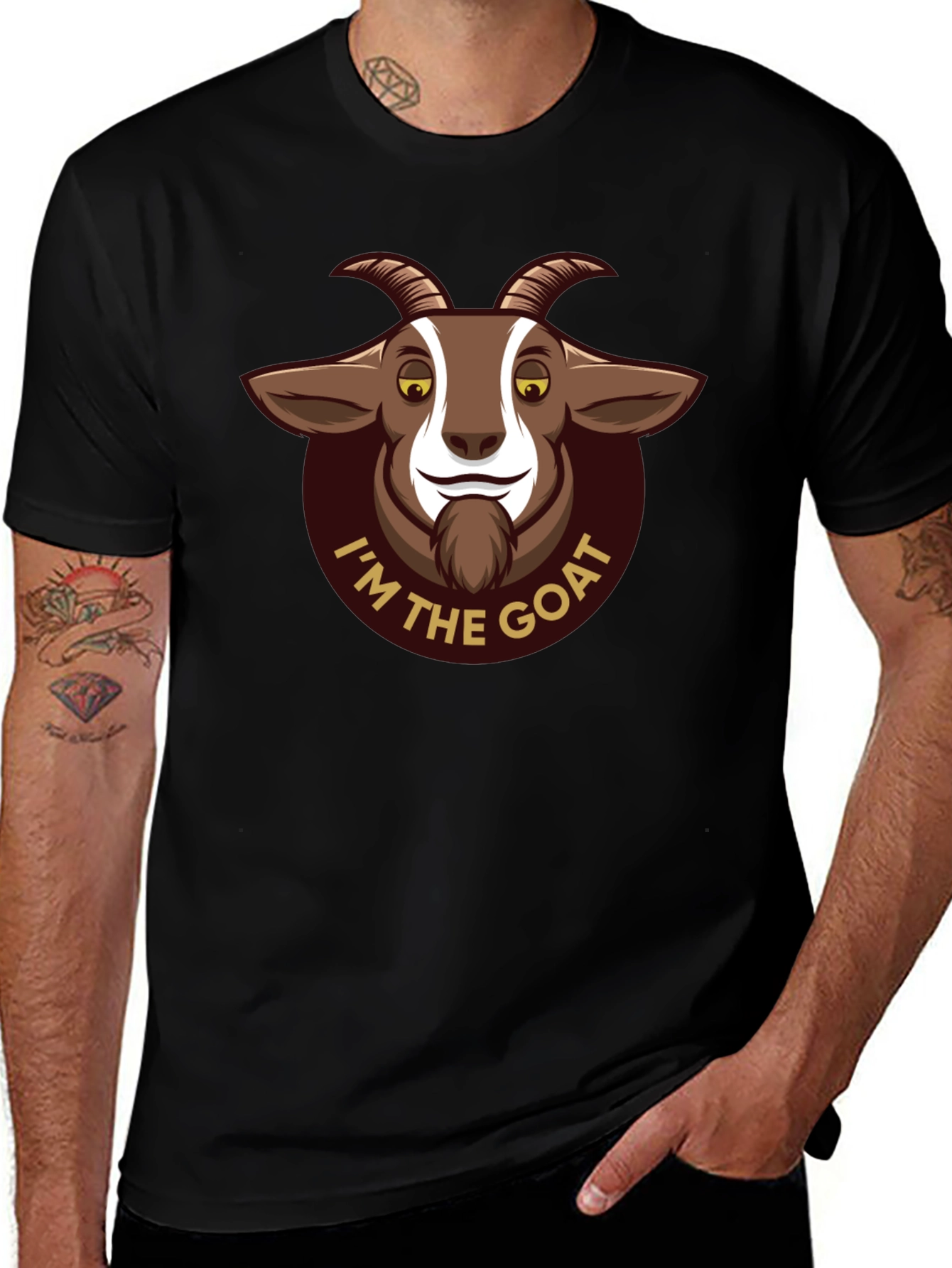 Im The Goat Graphic T-Shirt - Black Cotton Tee